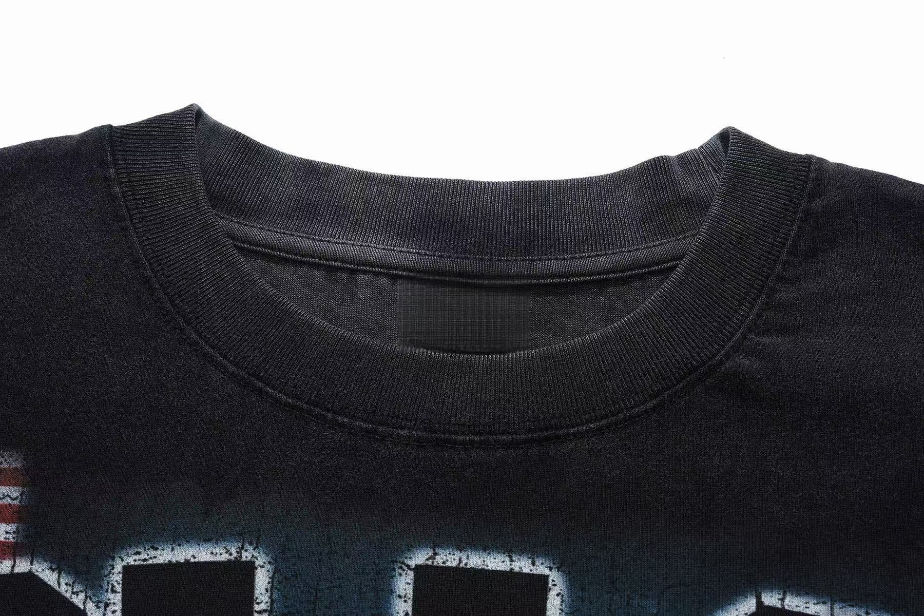 Omirad Hollow 4008 War Graphic Oversized Tee | Vintage Washed