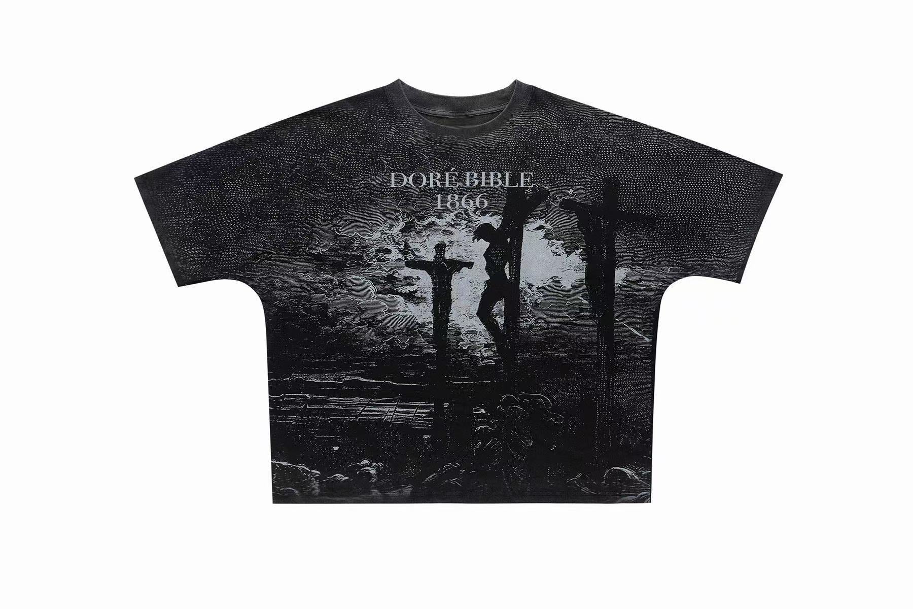 Doré Bible 1866 Crucifixion Graphic Tee | Vintage Washed