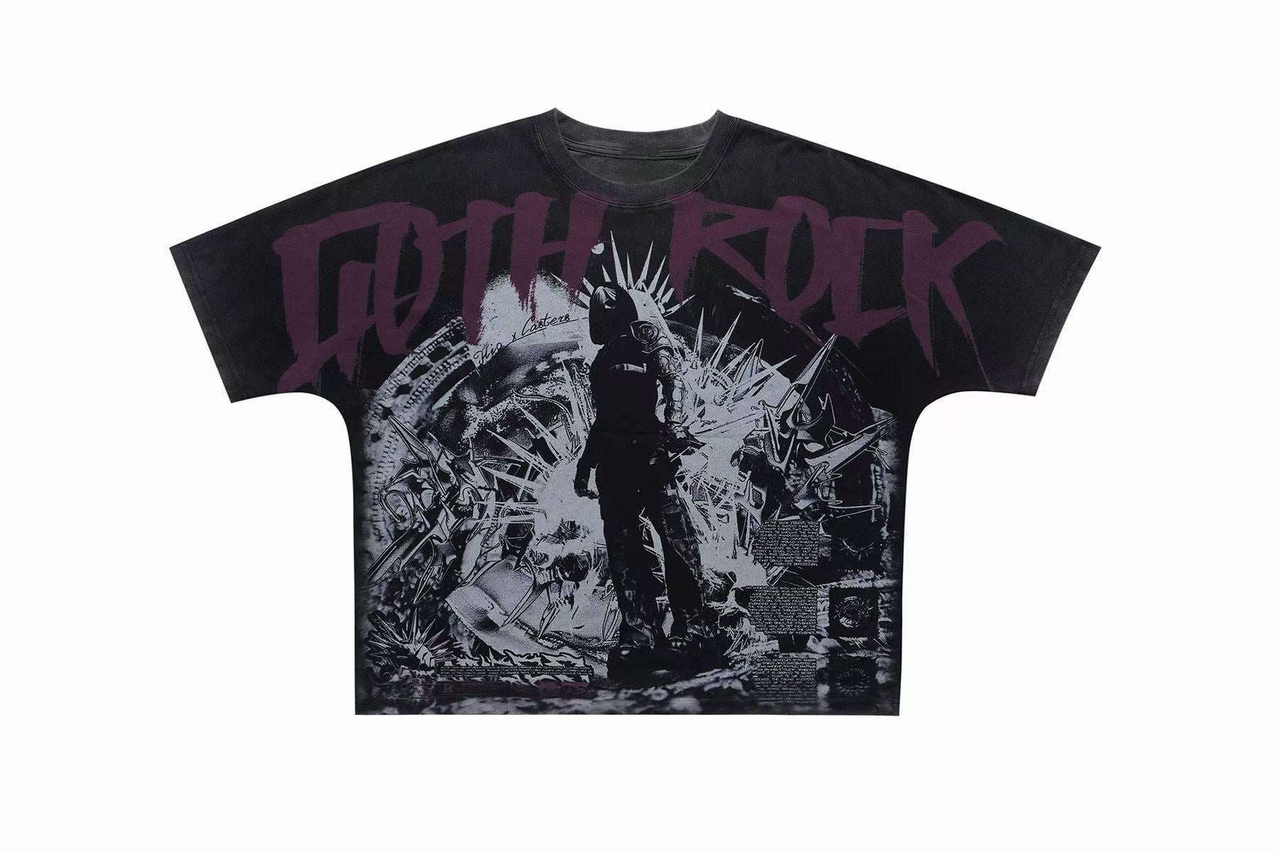 Omirad Goth Rock Graphic Tee | Vintage Washed Oversized Fit