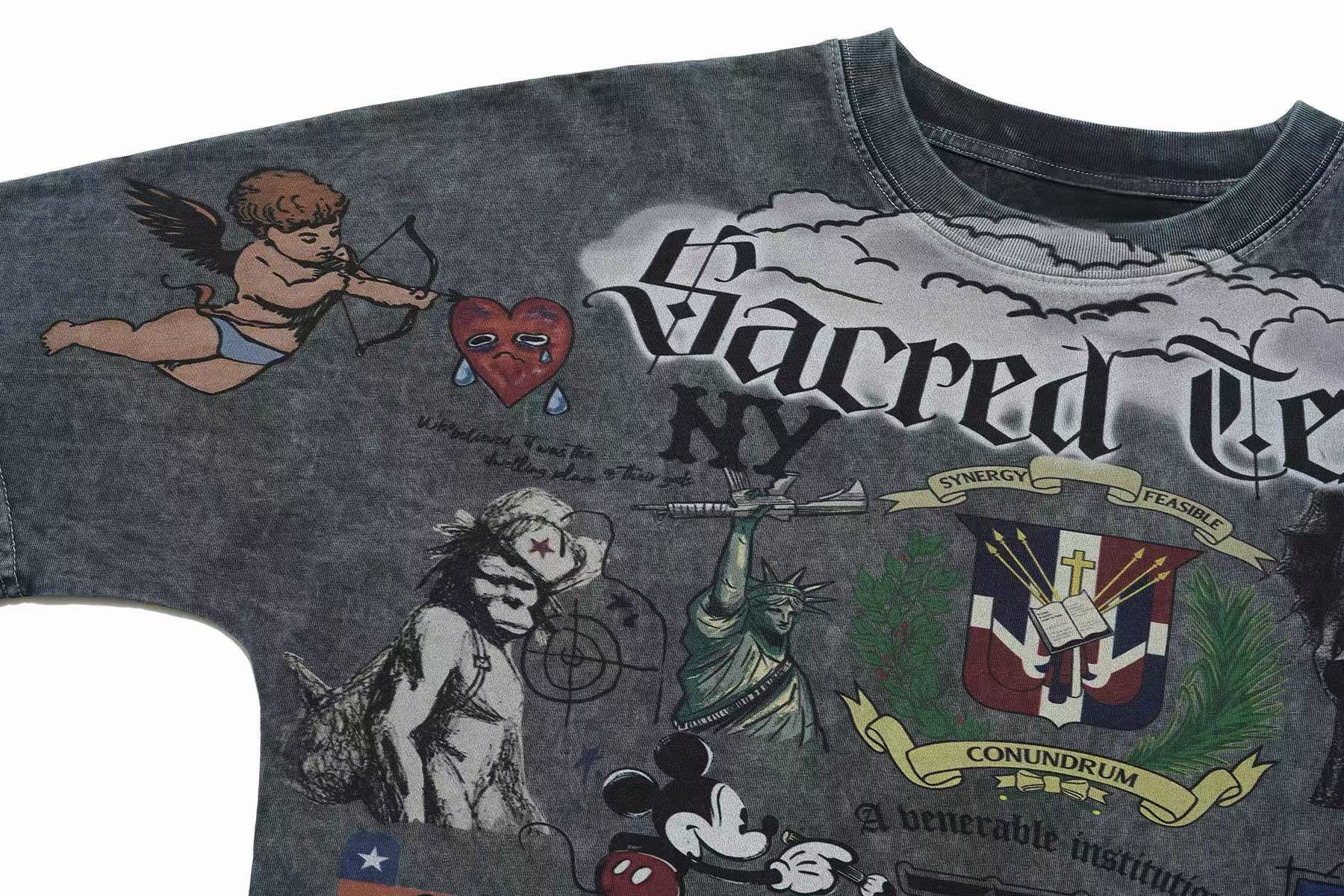Omirad Sacred Chaos All-Over Graphic Tee | Vintage Wash