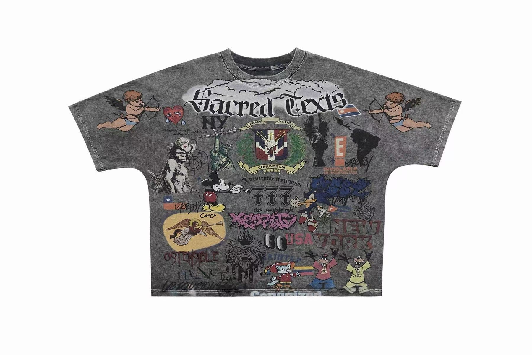 Omirad Sacred Chaos All-Over Graphic Tee | Vintage Wash