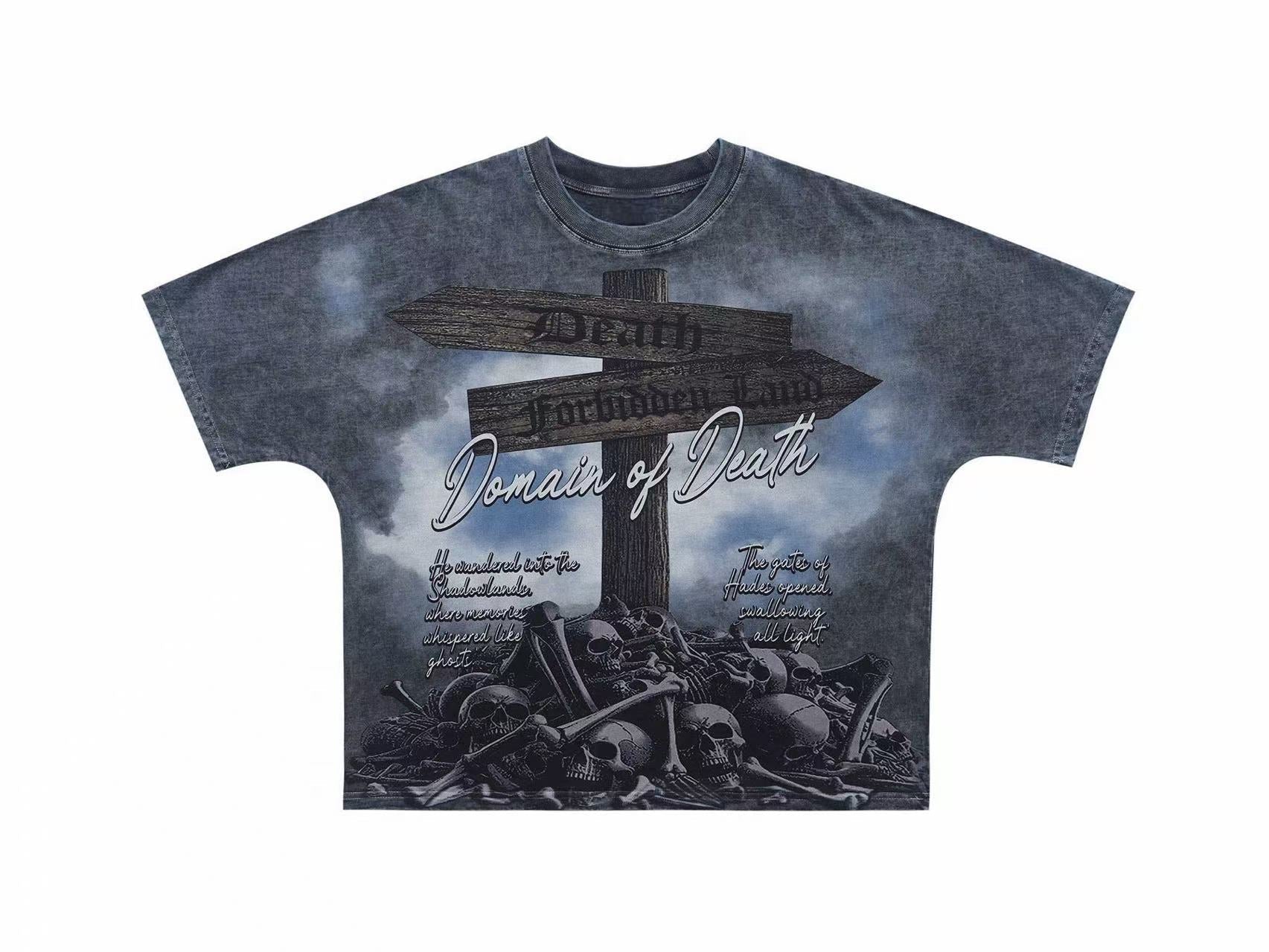 Omirad Domain of Death Gothic Skull Graphic Tee | Dark Streetwear