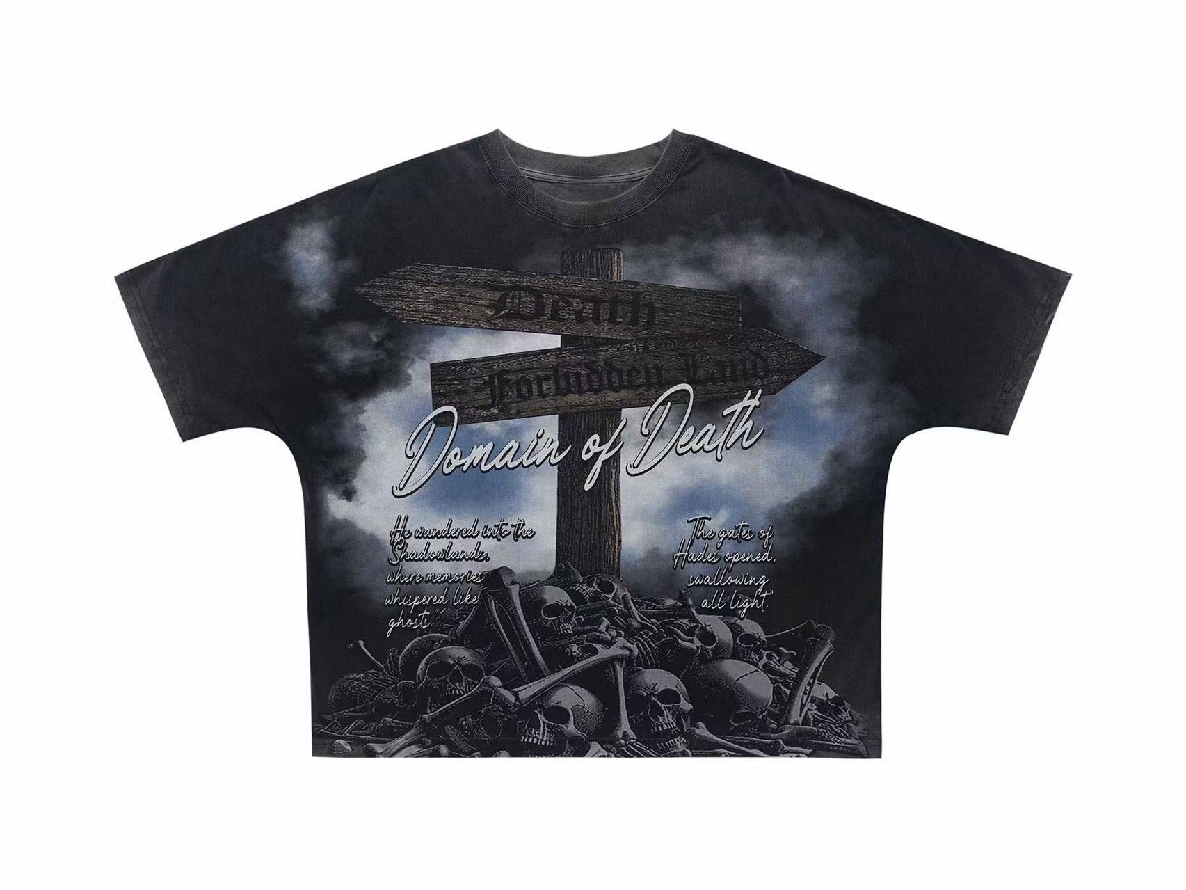 Omirad Domain of Death Gothic Skull Graphic Tee | Dark Streetwear