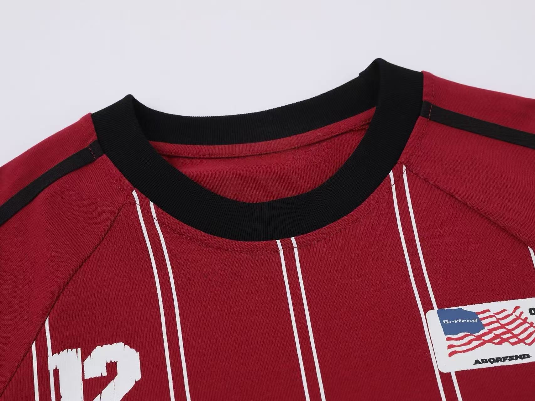 Omirad Pinstripe Sport Jersey Tee | Number 12 Streetwear