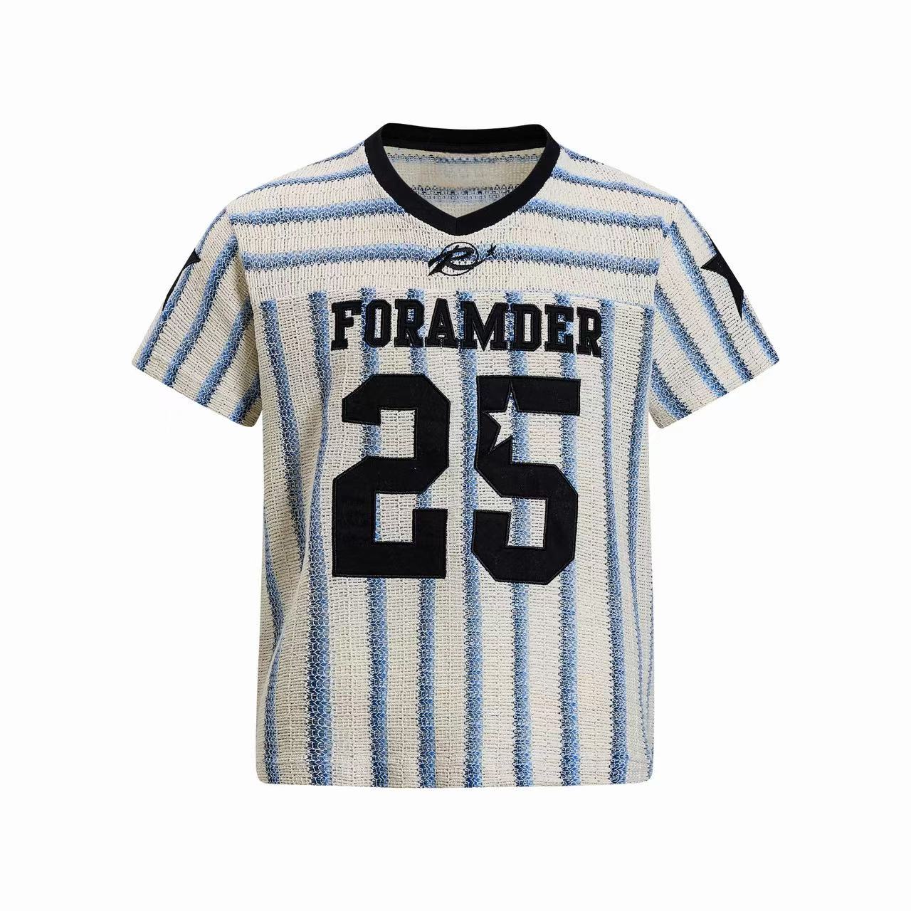 Omirad Varsity Stripe Knit Tee | Collegiate Streetwear