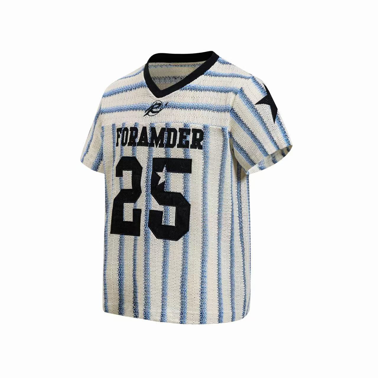 Omirad Varsity Stripe Knit Tee | Collegiate Streetwear