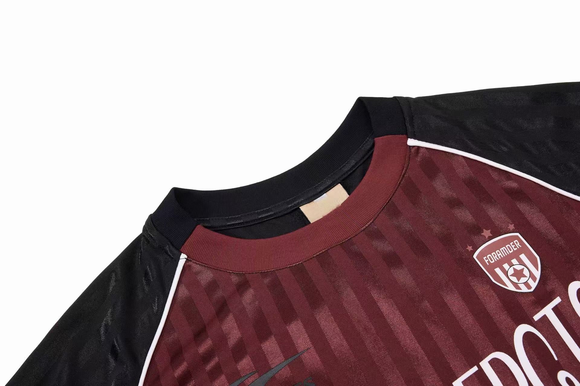FORAMDERGTS Velocity Stripe Football Jersey Tee | BLACKGTS