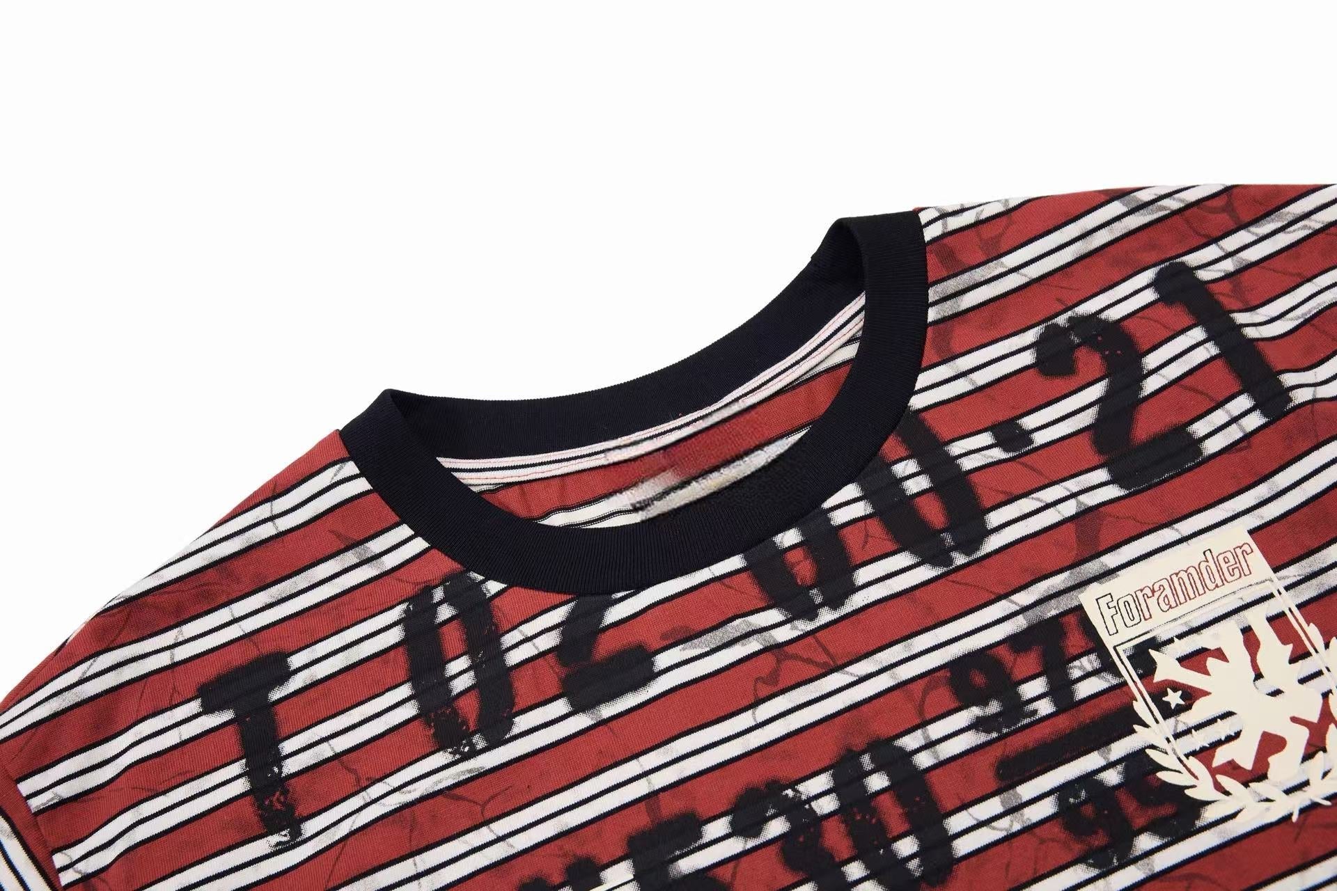 Omirad Graffiti Stripe Chaos Tee | Streetwear Cotton T-Shirt