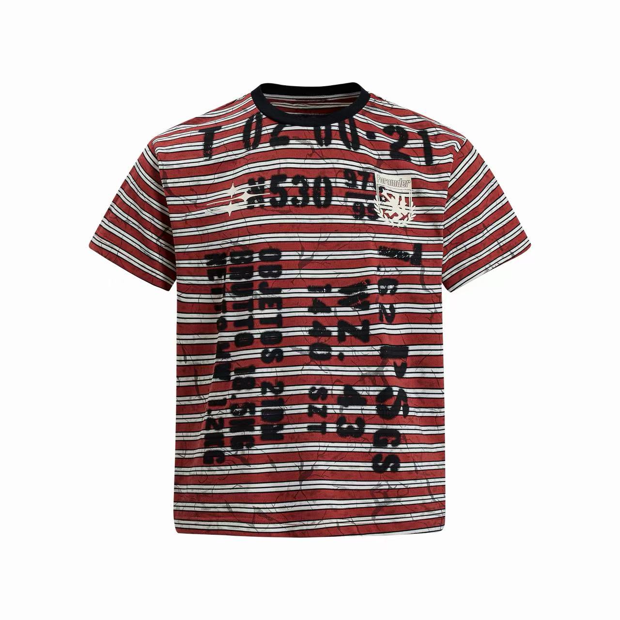 Omirad Graffiti Stripe Chaos Tee | Streetwear Cotton T-Shirt