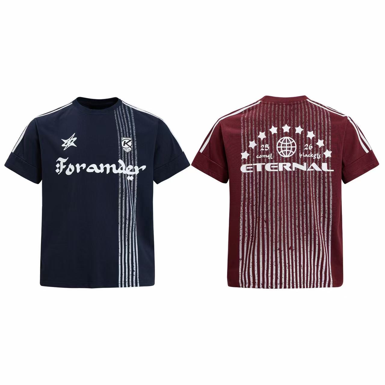 Foramder Velocity Line Sport Tee | Stripe Graphic T-Shirt