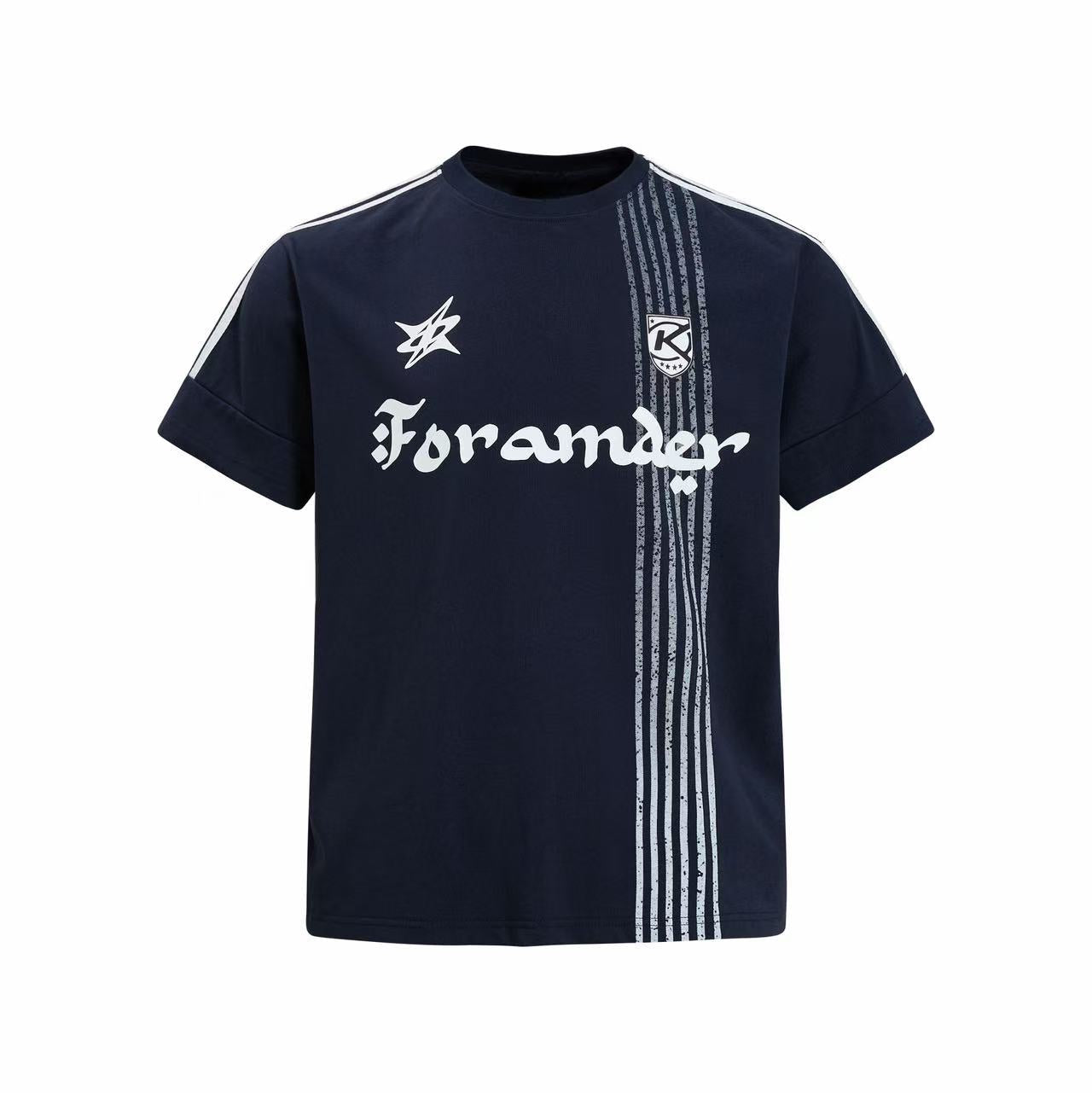 Foramder Velocity Line Sport Tee | Stripe Graphic T-Shirt
