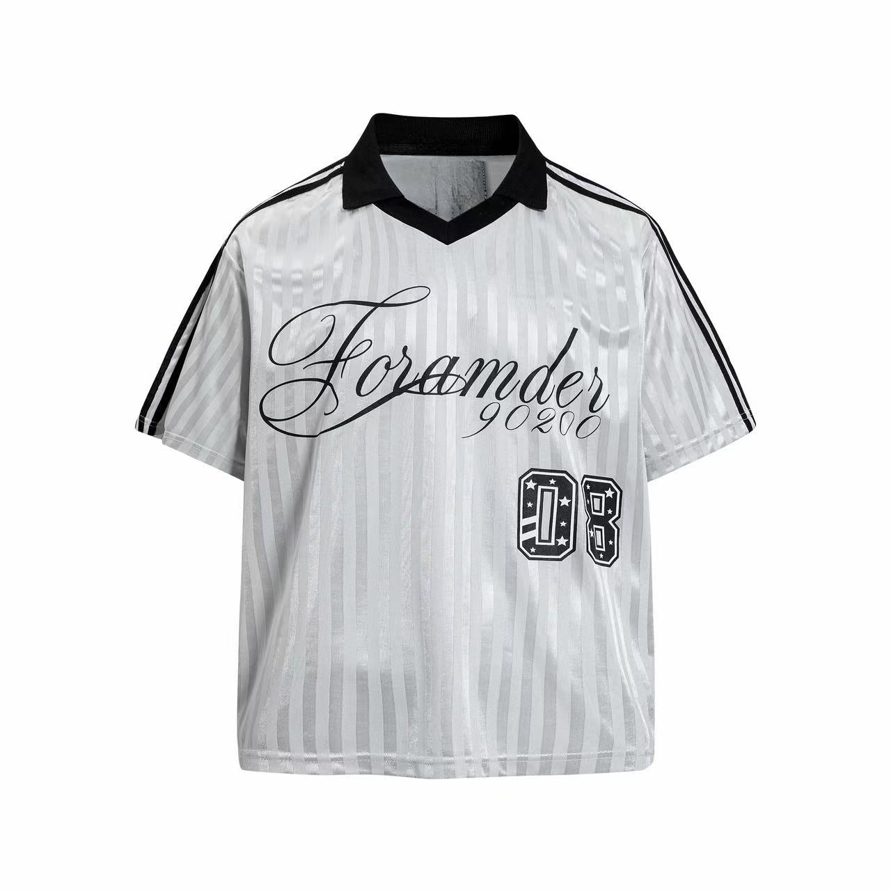Omirad Script Stripe Football Jersey | Retro Streetwear