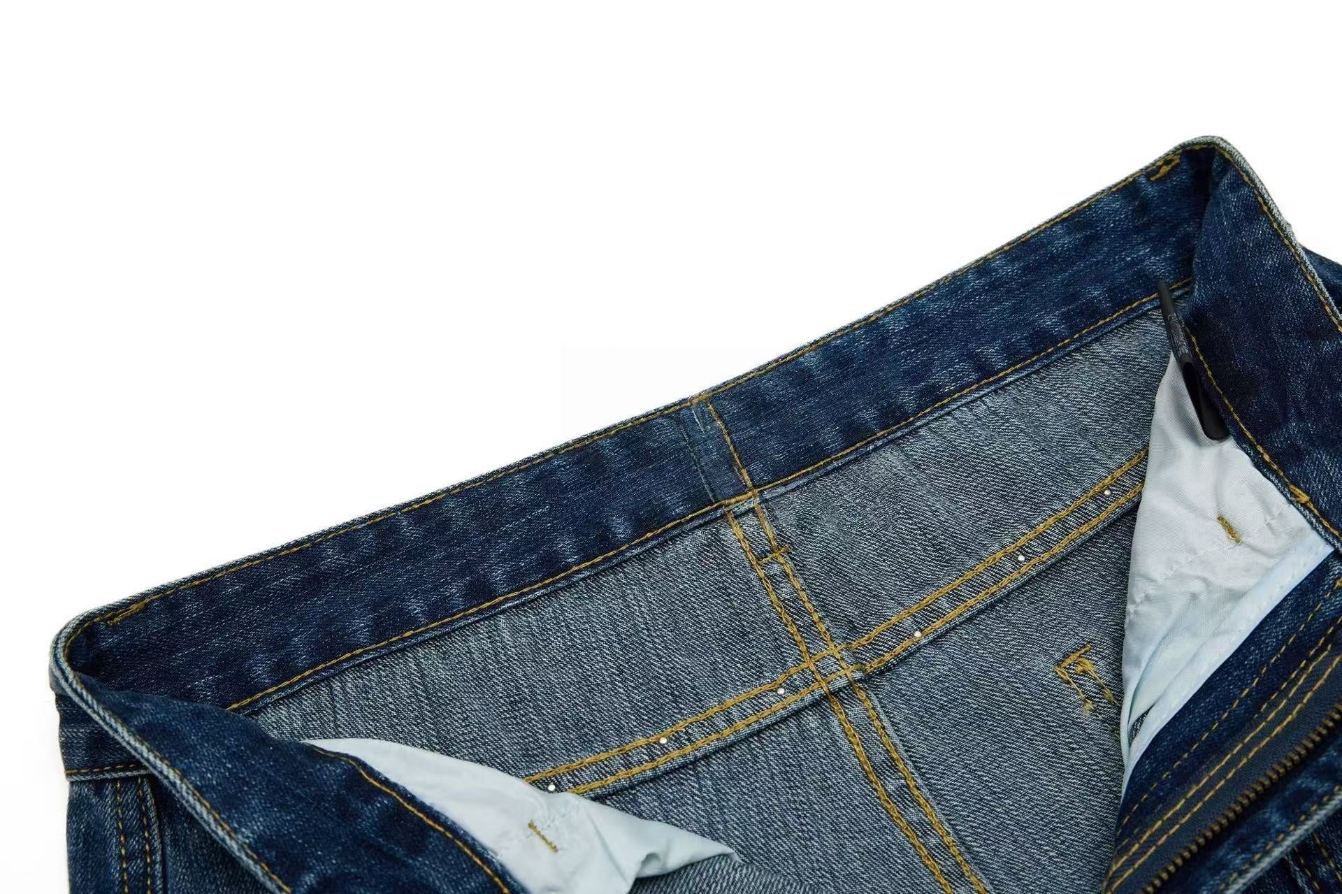 Studded Panel Wide-Leg Denim Jeans | Streetwear Fit