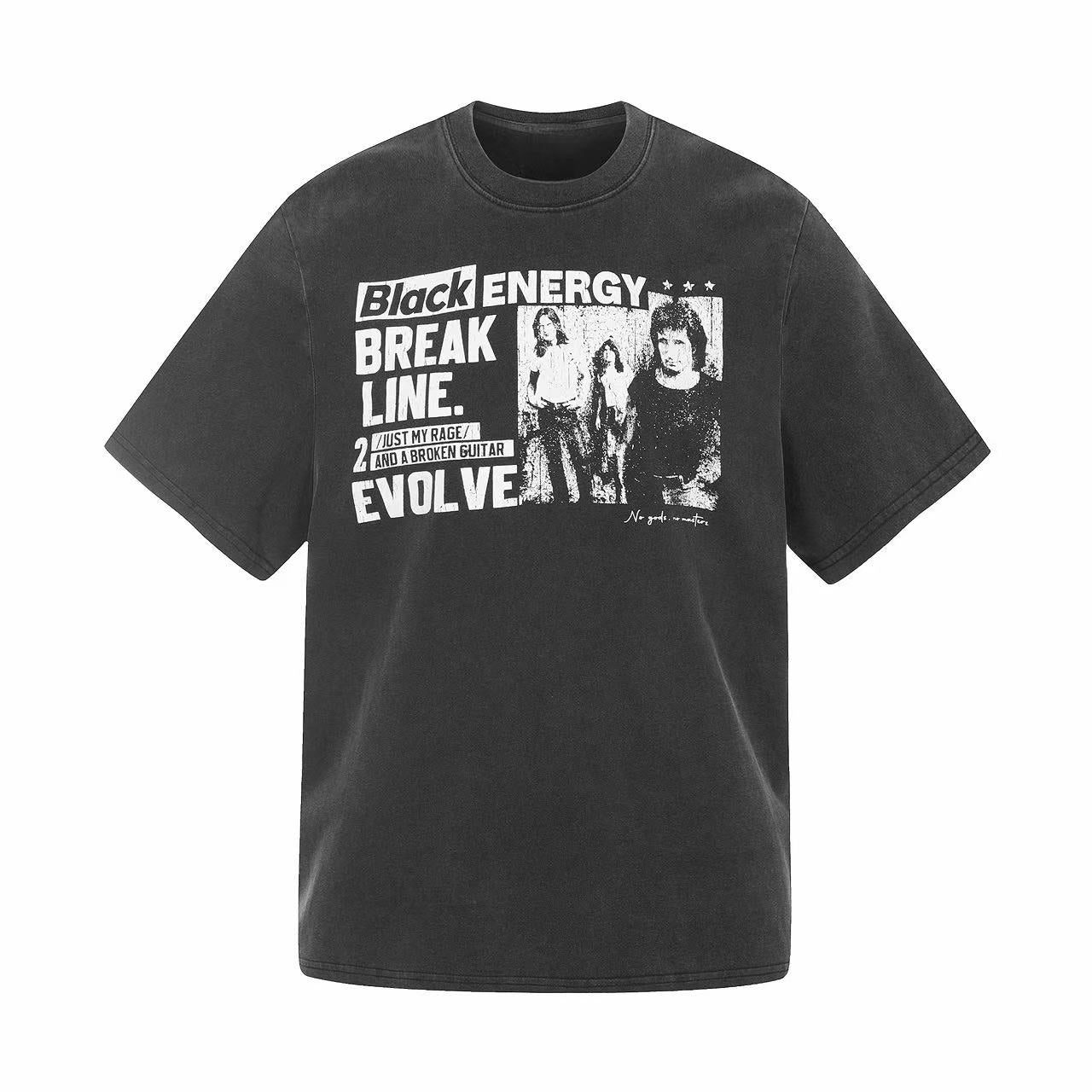 Omirad Break Line Vintage Washed Graphic T-Shirt