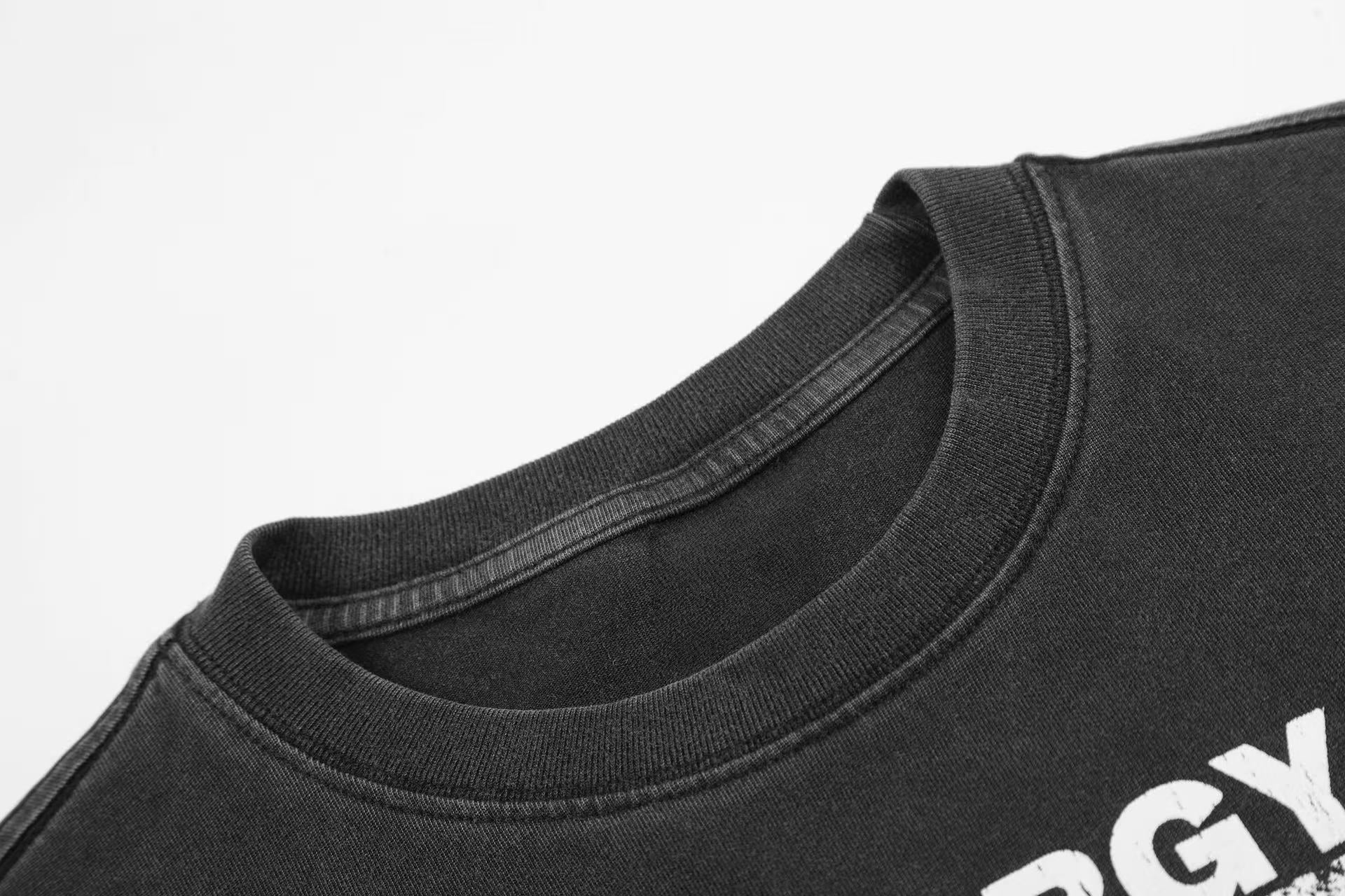 Omirad Break Line Vintage Washed Graphic T-Shirt