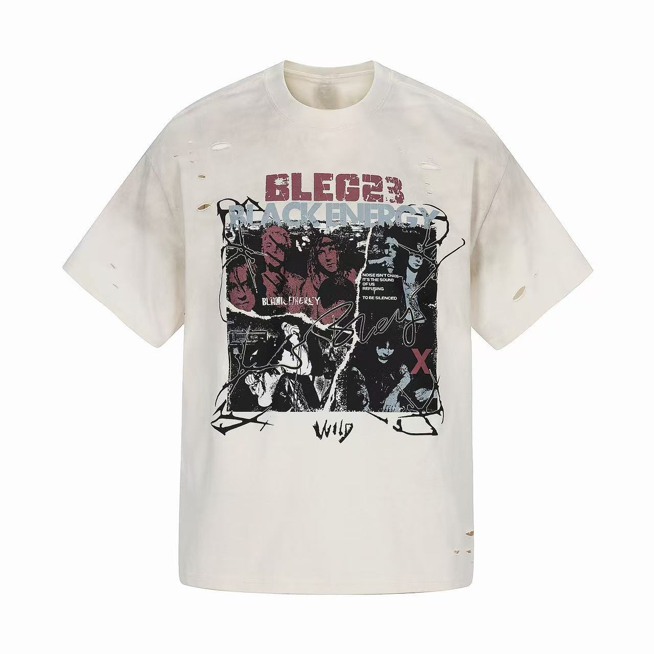 Omirad Wild Noise Vintage Distressed Graphic Band Tee