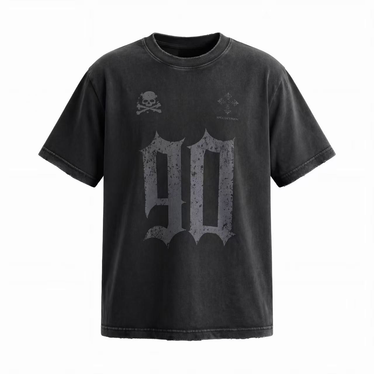 Omirad Vintage Gothic 90 Distressed Graphic T-Shirt