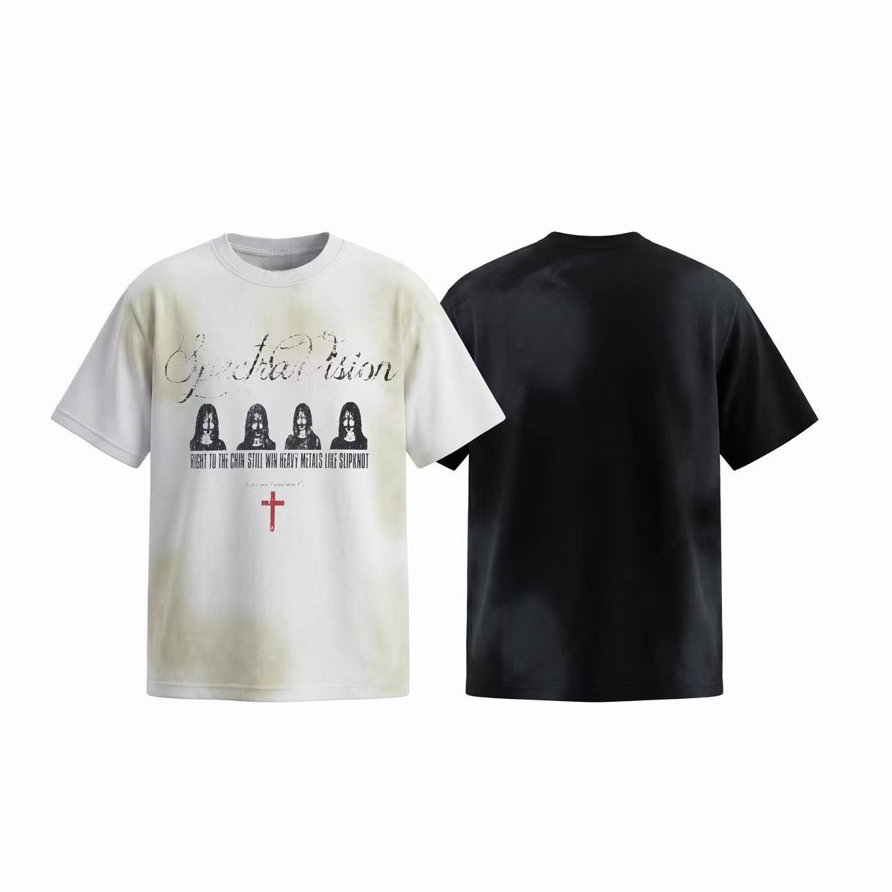 Spectra Vision Distressed Graphic Tee | Washed Streetwear