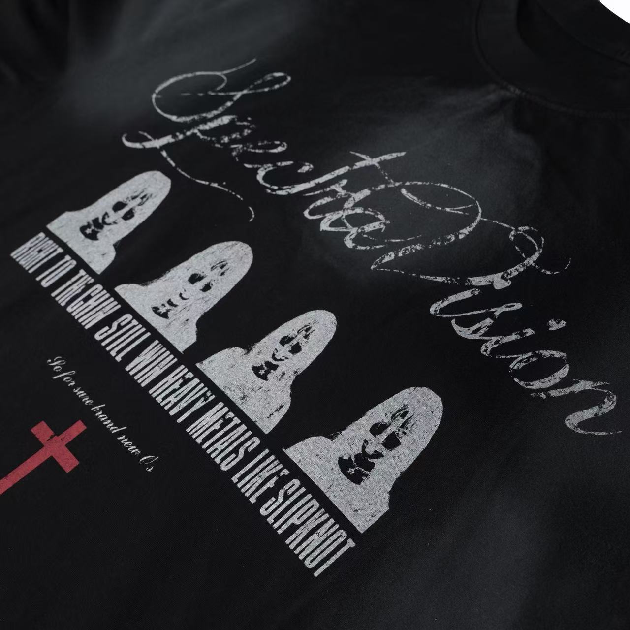 Spectra Vision Distressed Graphic Tee | Washed Streetwear