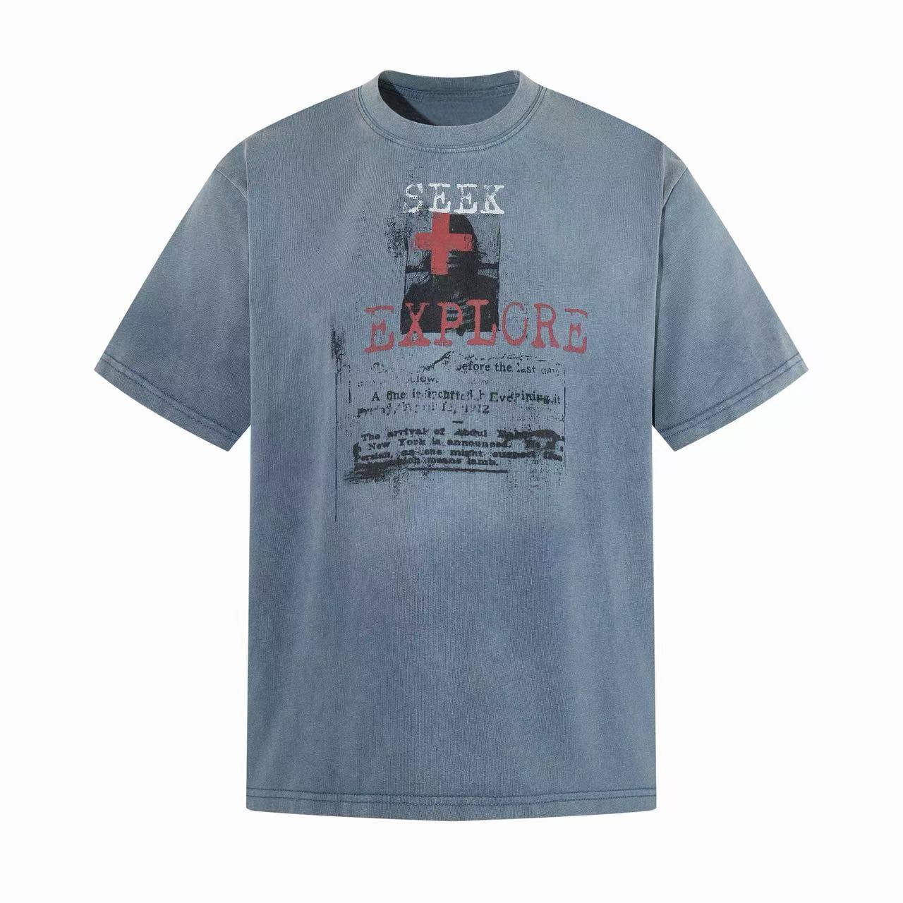 Seek & Explore Vintage Washed Graphic T-Shirt | Streetwear