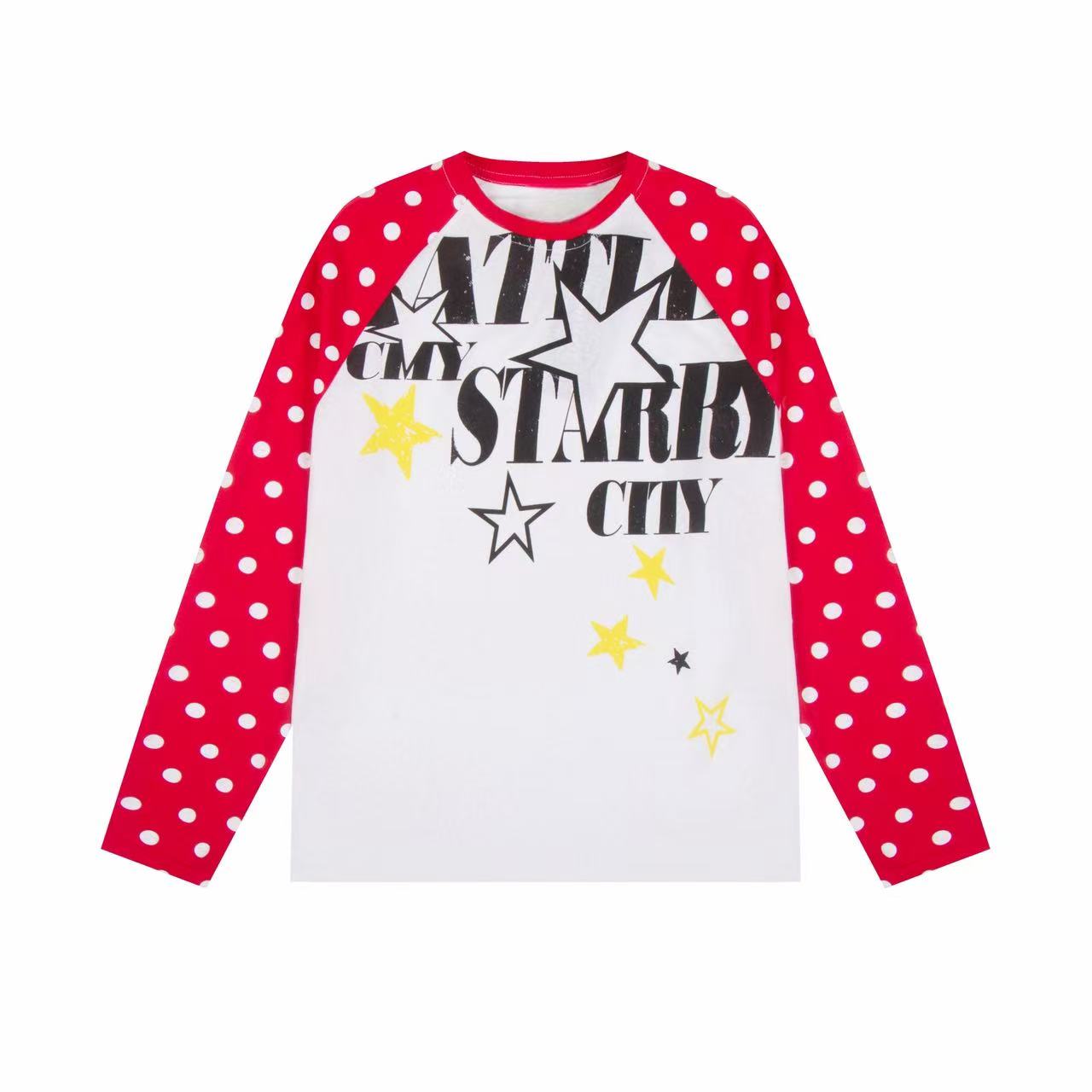 Starry City Contrast Raglan Long Sleeve Graphic Tee