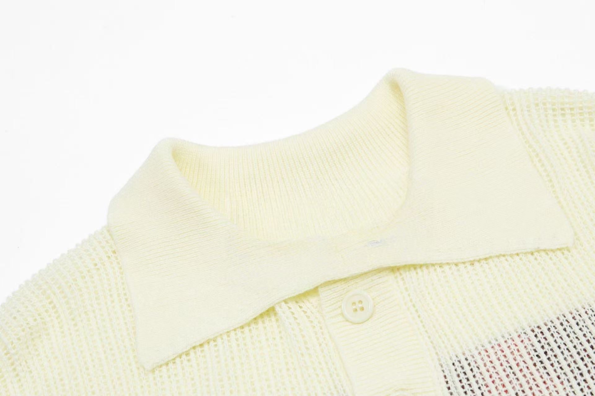 Omirad Varsity Knit Polo | Collegiate Streetwear Shirt