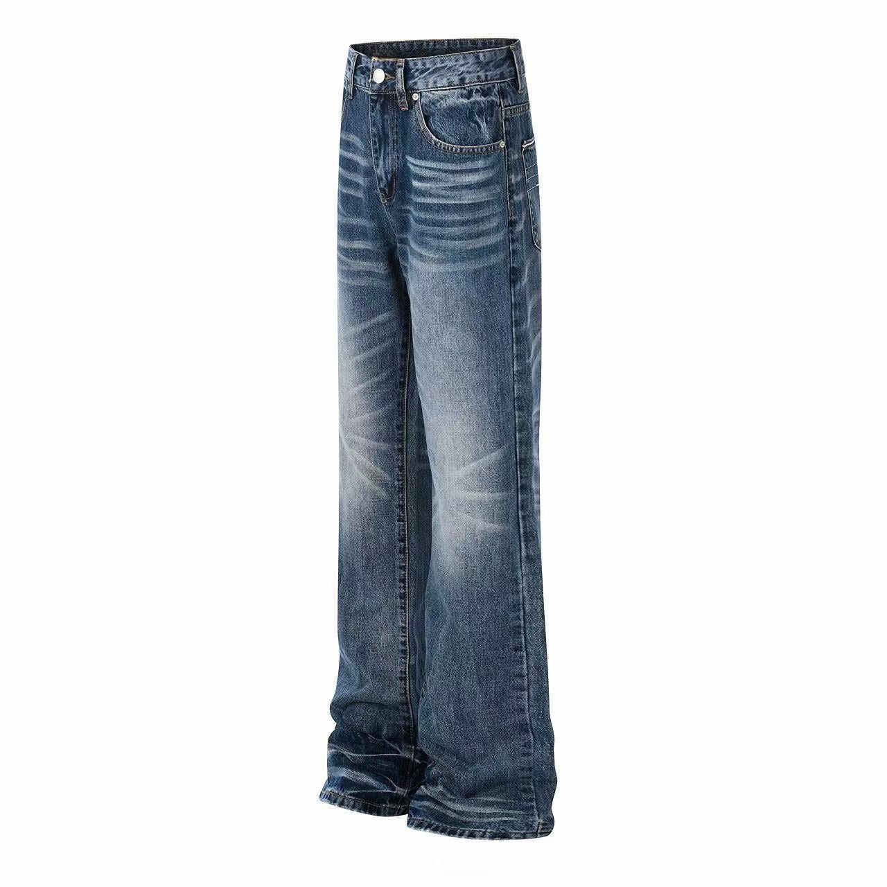 Omirad Vintage Fade Straight-Leg Denim Jeans | 100% Cotton