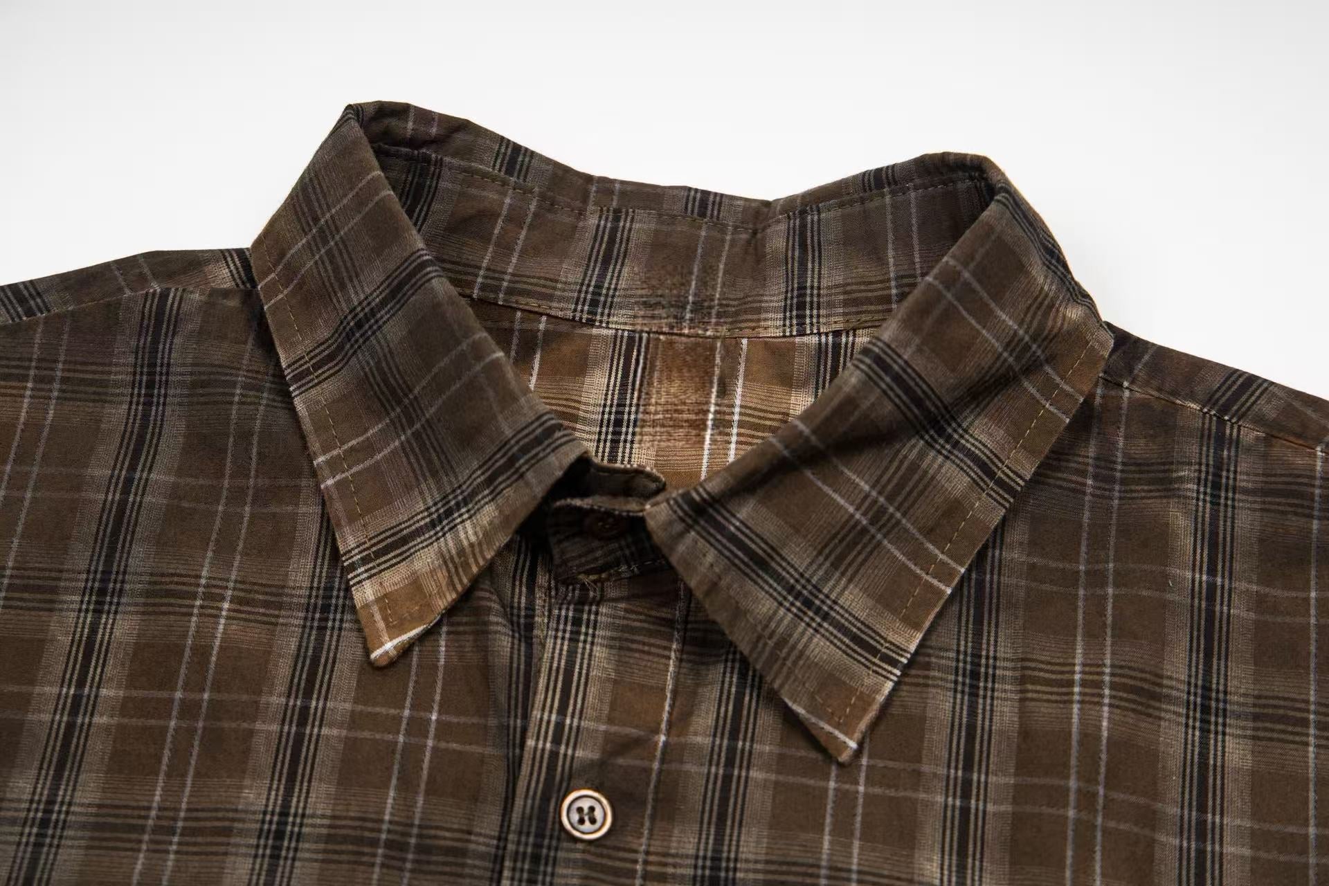 Omirad Vintage Plaid Graphic Shirt | Retro Streetwear