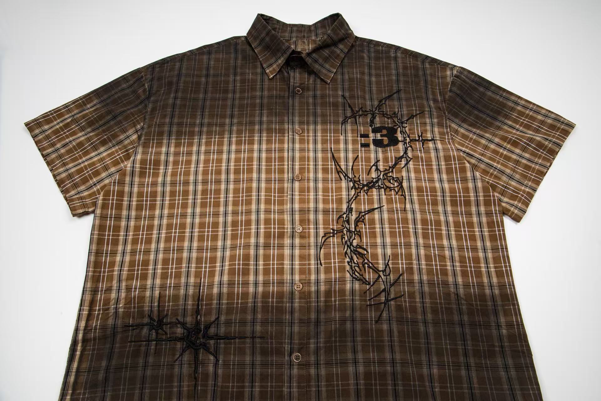 Omirad Vintage Plaid Graphic Shirt | Retro Streetwear