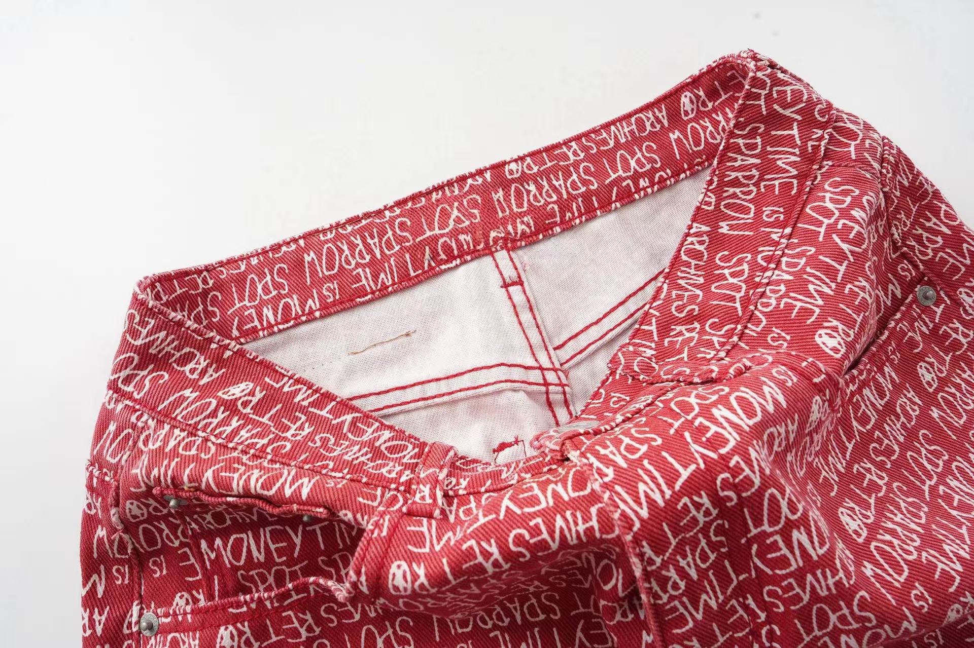 All-Over Script Print Wide-Leg Pants | Bold Streetwear