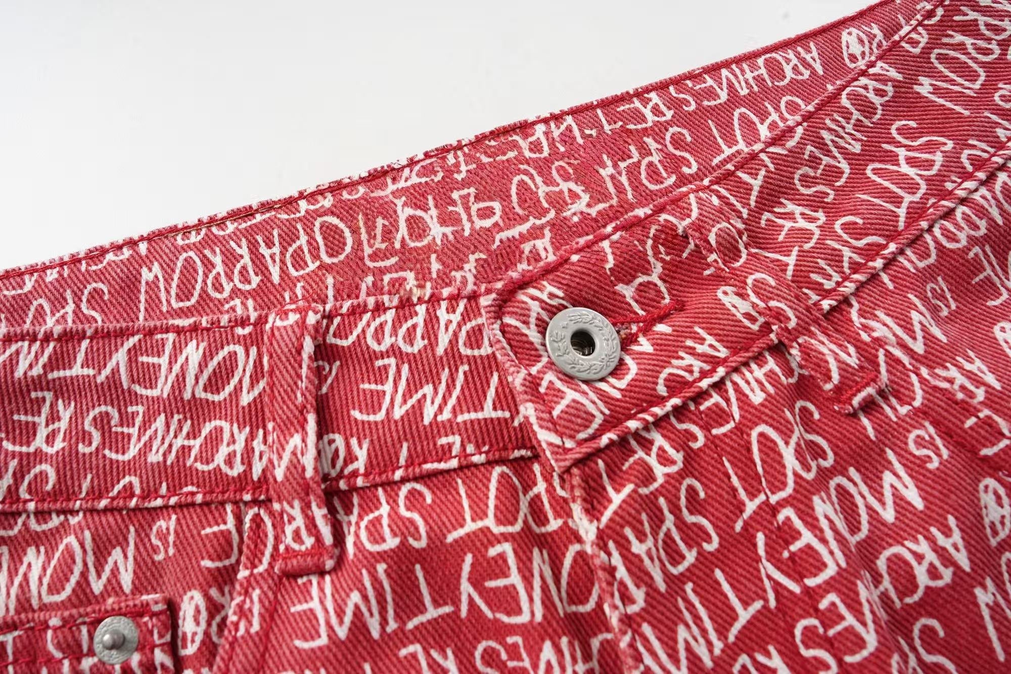 All-Over Script Print Wide-Leg Pants | Bold Streetwear