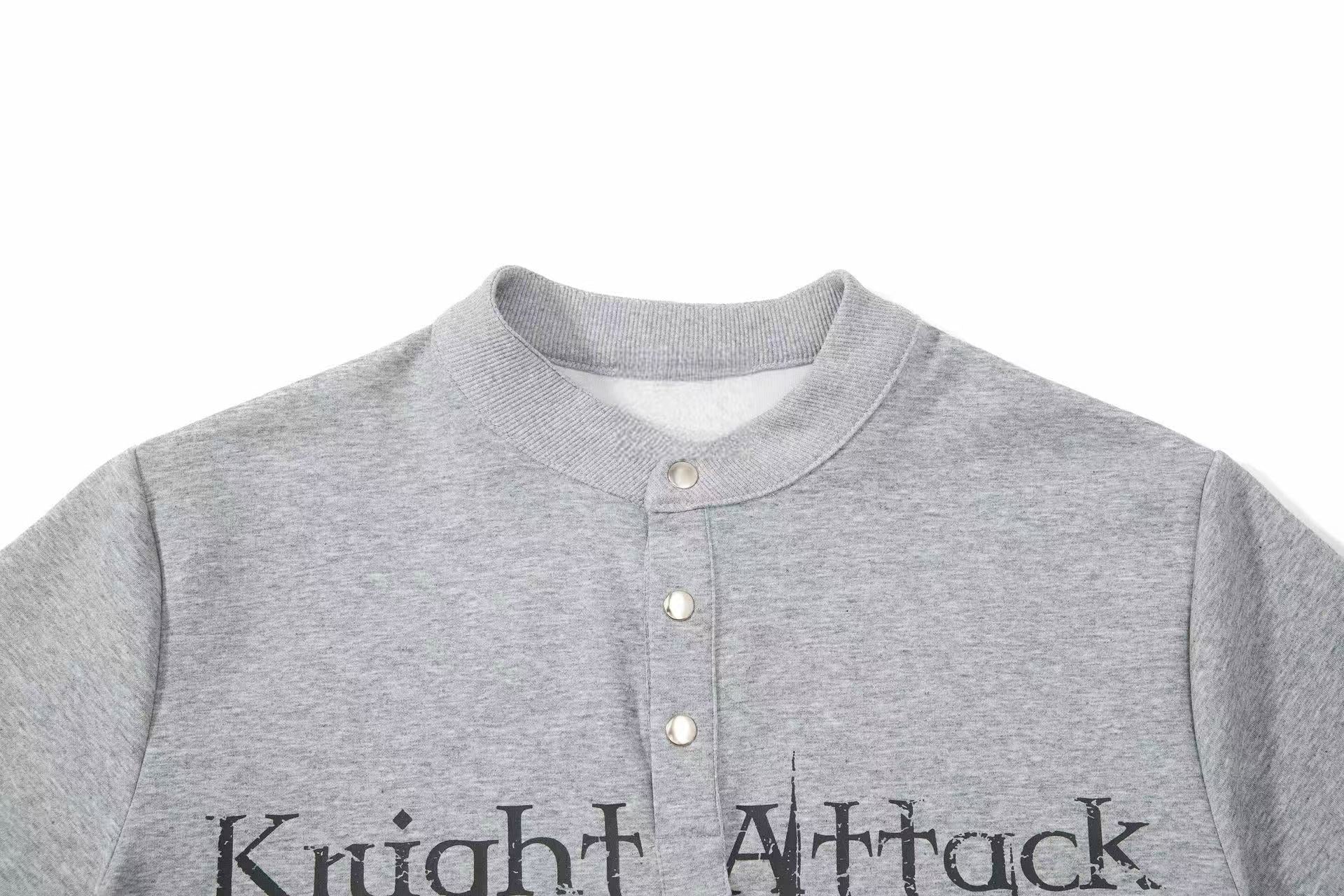 Omirad Knight Attack Graphic Polo Tee | Medieval Streetwear