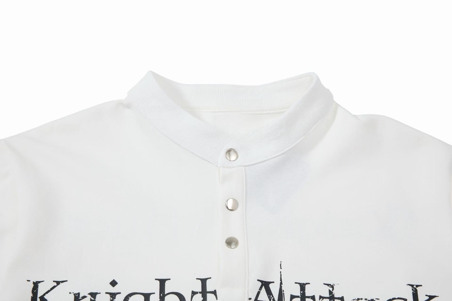 Omirad Knight Attack Graphic Polo Tee | Medieval Streetwear