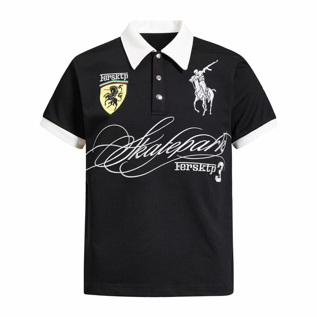 Skatepark Crest Polo Shirt | Bold Streetwear Graphic Polo