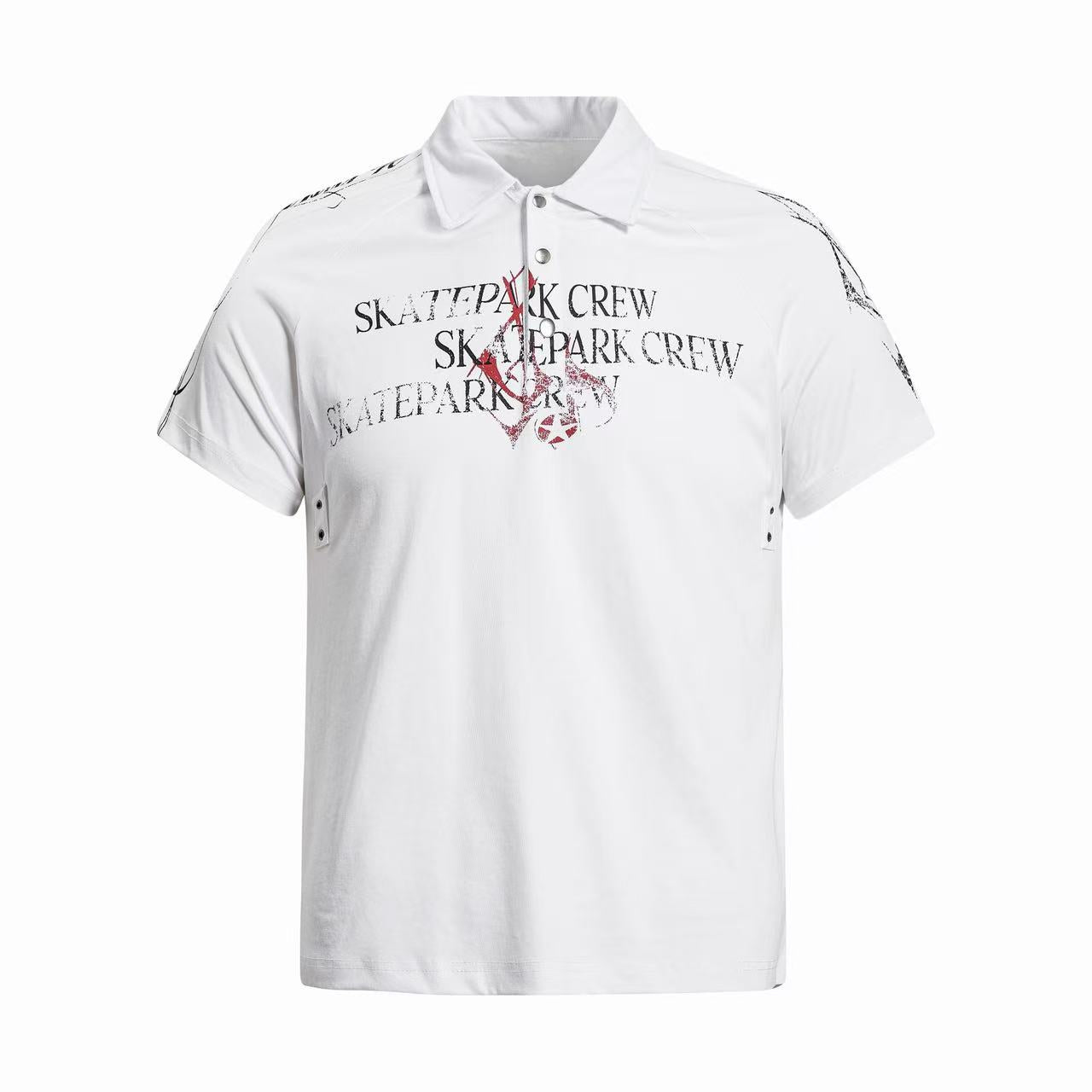 Omirad Skatepark Crew Distressed Graphic Polo Shirt