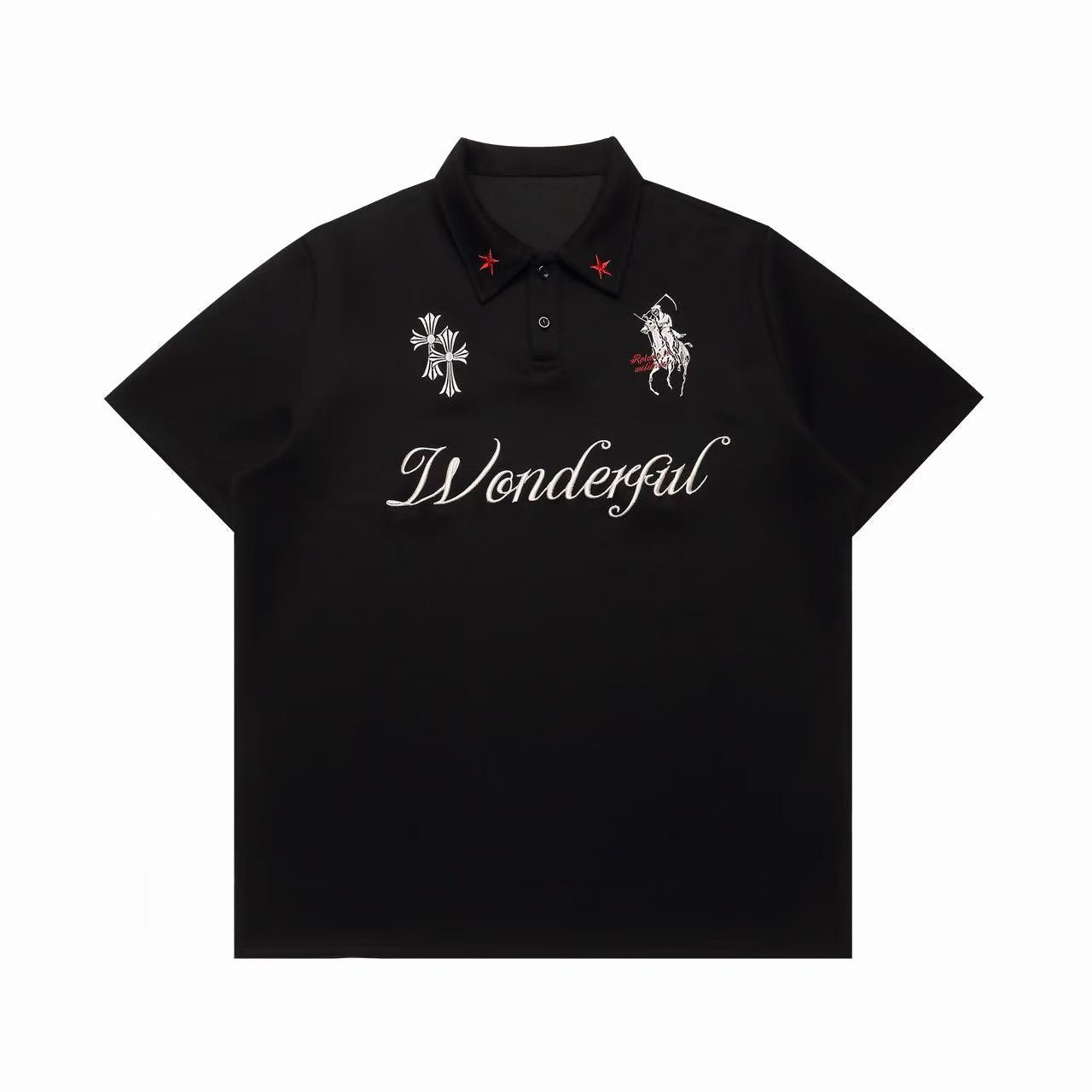 Omirad Wonderful Embroidered Gothic Polo Shirt | 100% Cotton