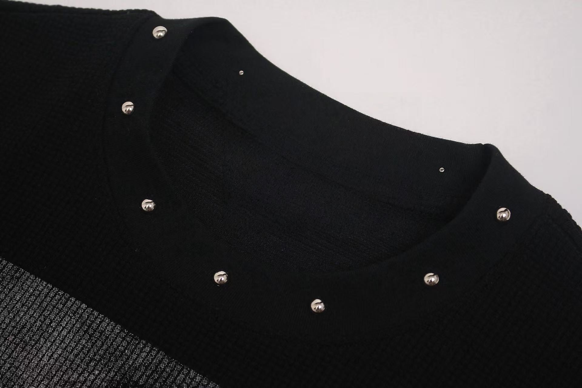 Omirad Shadow Portrait Graphic Tee | Studded Mock-Neck