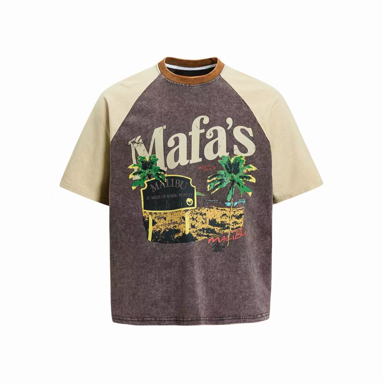 Mafa's Malibu Washed Raglan Tee | Vintage Coastal Streetwear