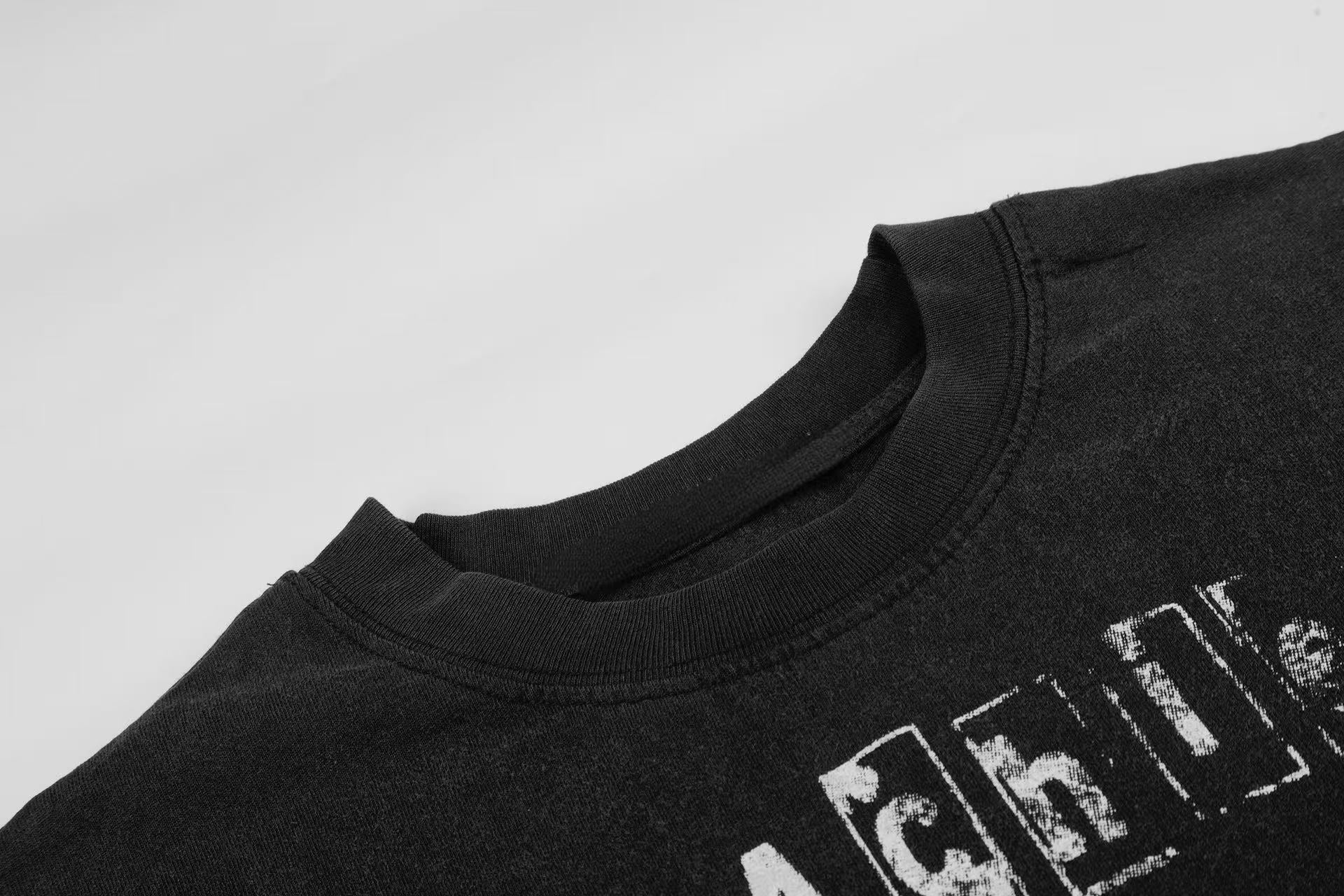 Vintage Cross Graphic Tee | Dark Streetwear Band-Style Shirt