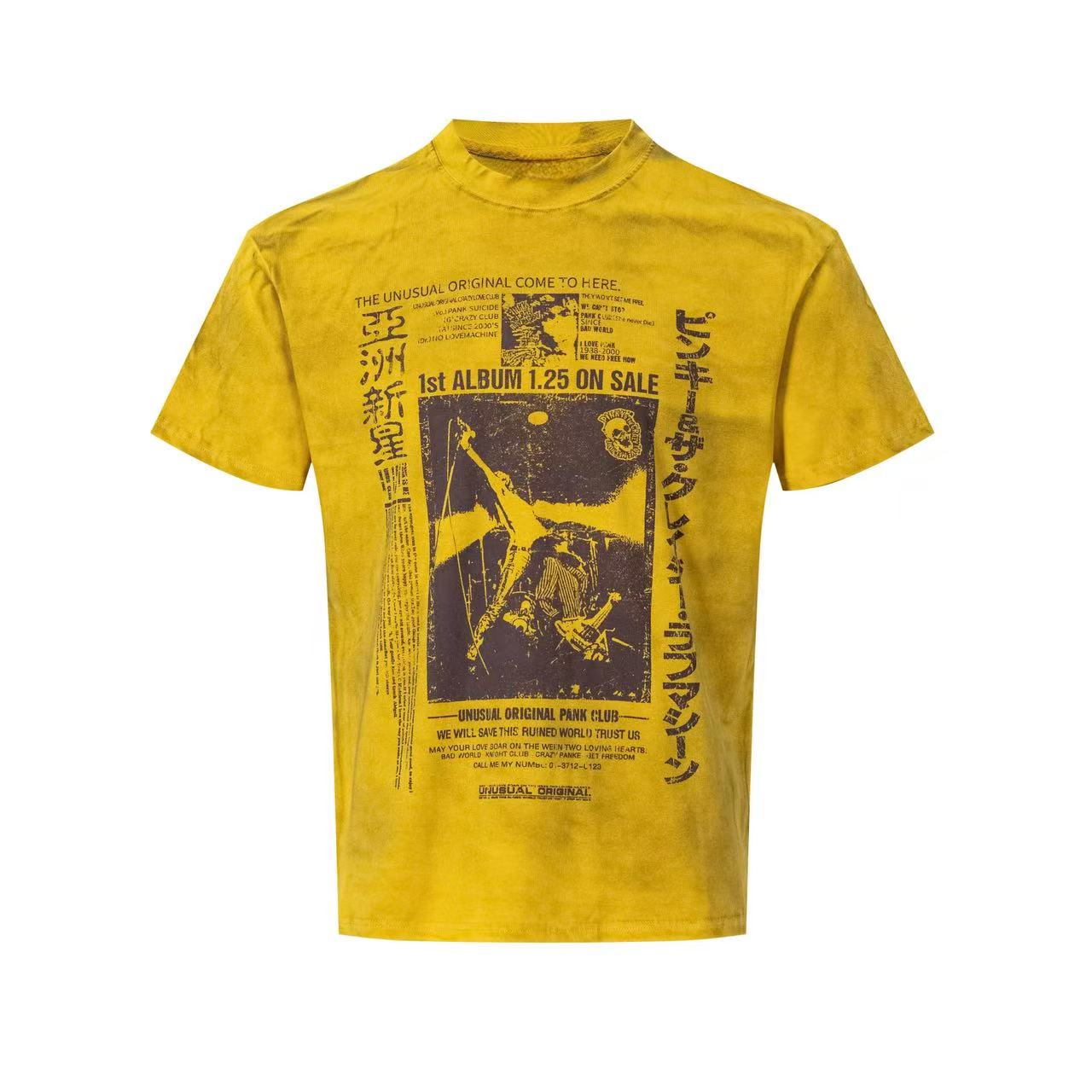 Vintage Graphic Washed Punk Streetwear Tee | Retro Print