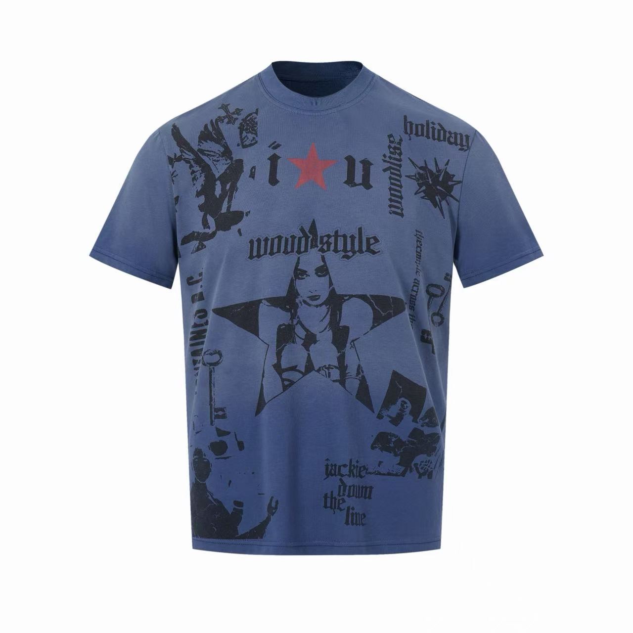 Omirad Vintage Star Graphic Tee | Y2K Oversized Streetwear