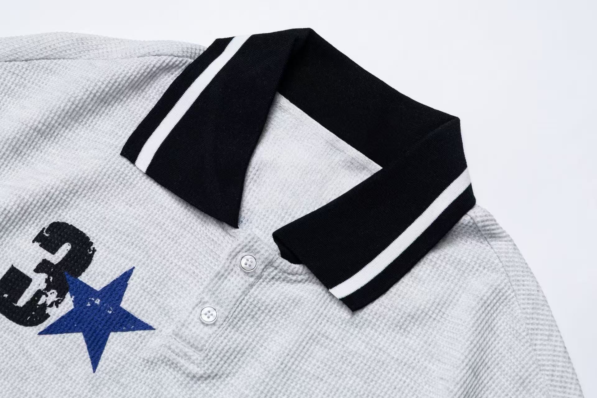Omirad Retro Racing Polo Tee | Embroidered Mustang Graphic