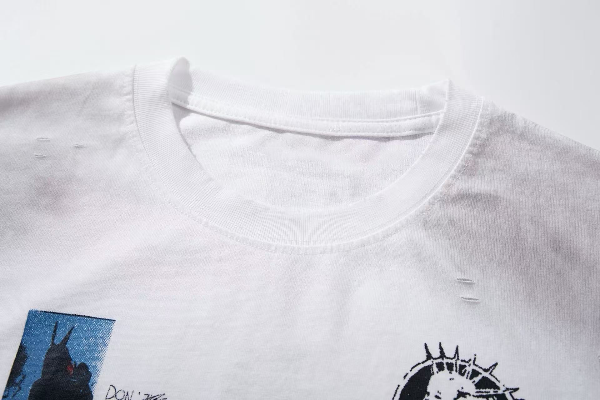Dream Valley Distressed Collage Graphic Oversized T-Shirt