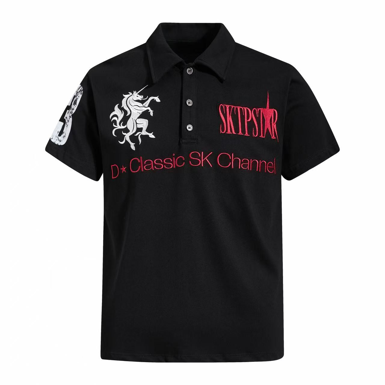 SK Channel Graphic Polo Tee | Streetwear Polo Shirt