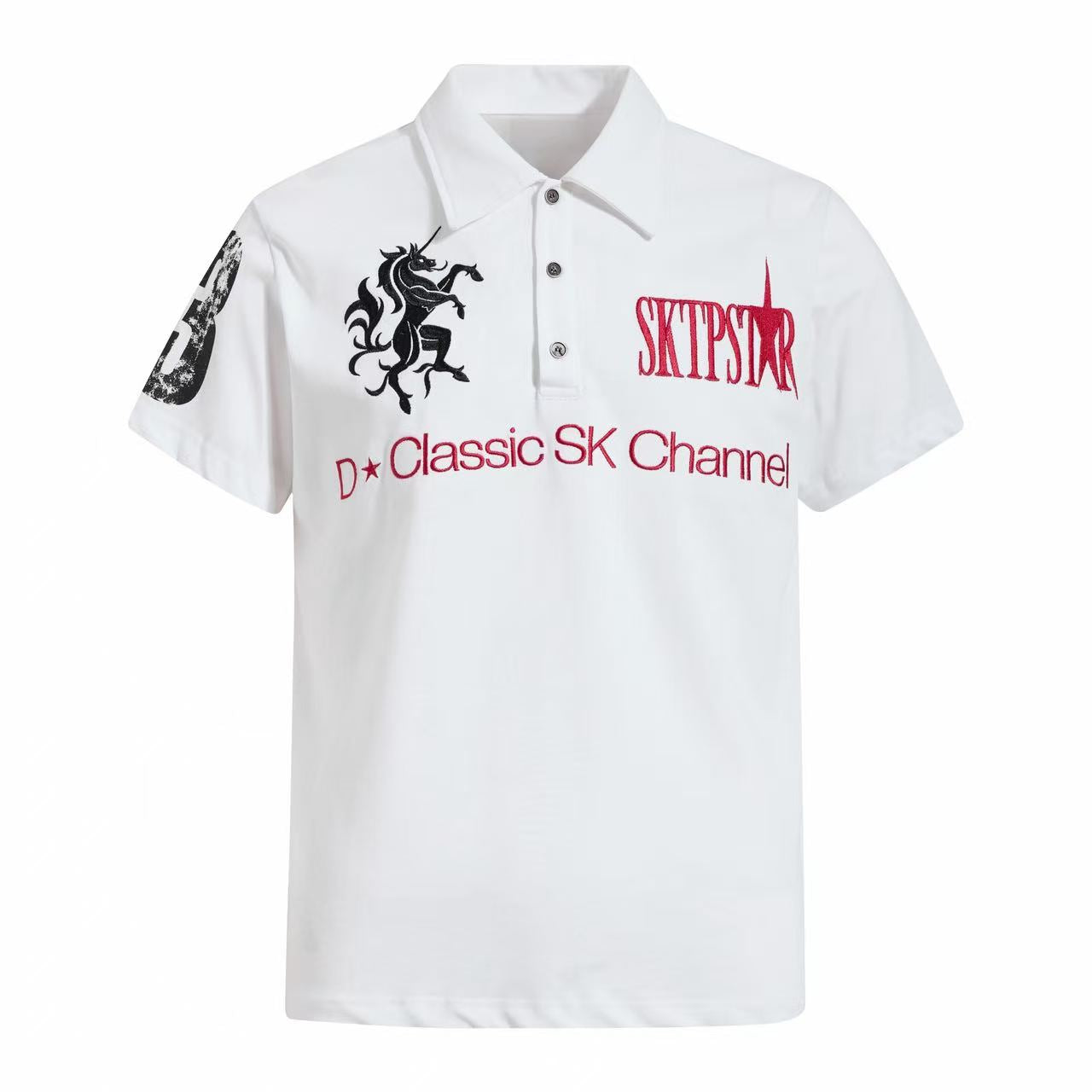 SK Channel Graphic Polo Tee | Streetwear Polo Shirt