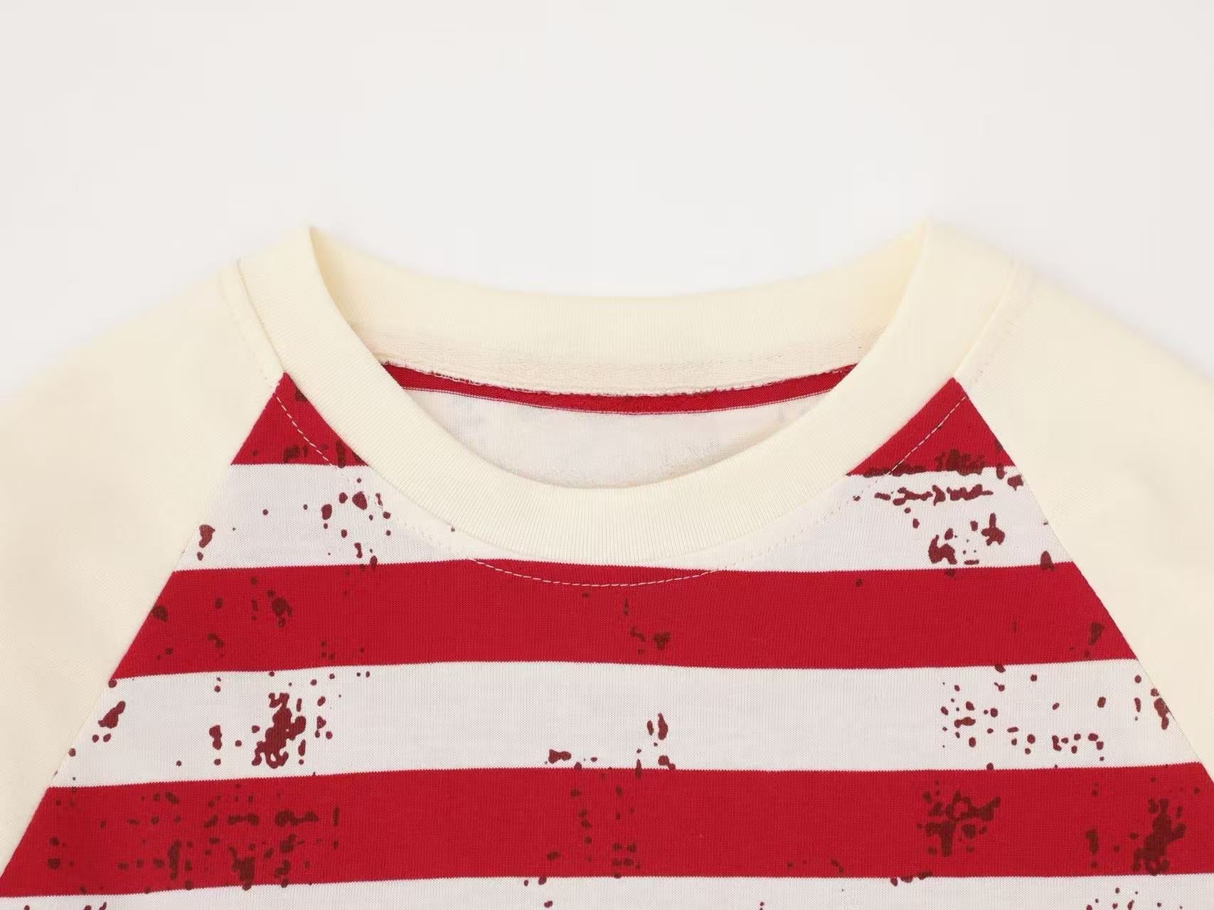 High Profile Striped Raglan Long Sleeve Tee | Y2K Streetwear