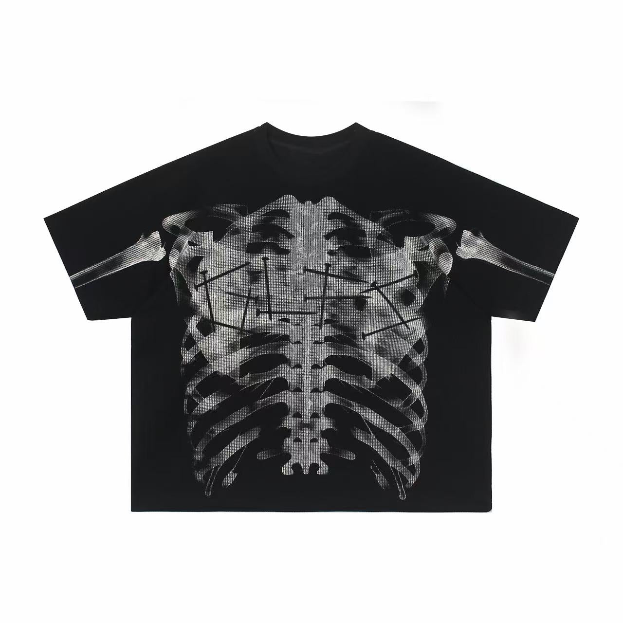 Omirad X-Ray Skeleton Oversized Graphic Tee | Cyber-Grunge