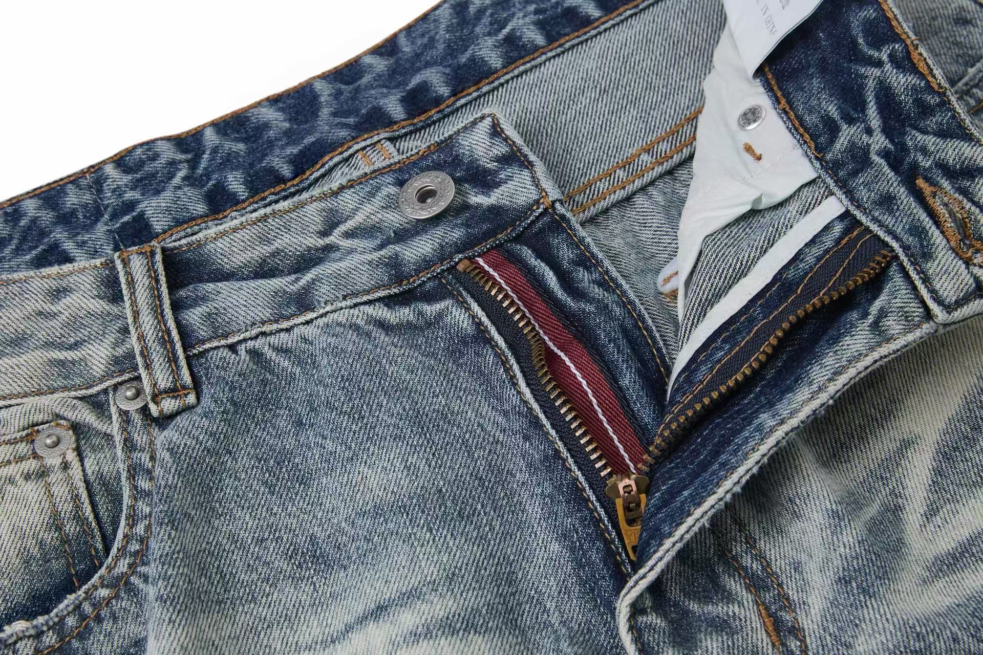 Omirad Vintage Washed Wide-Leg Jeans | Heavy Stonewash Denim