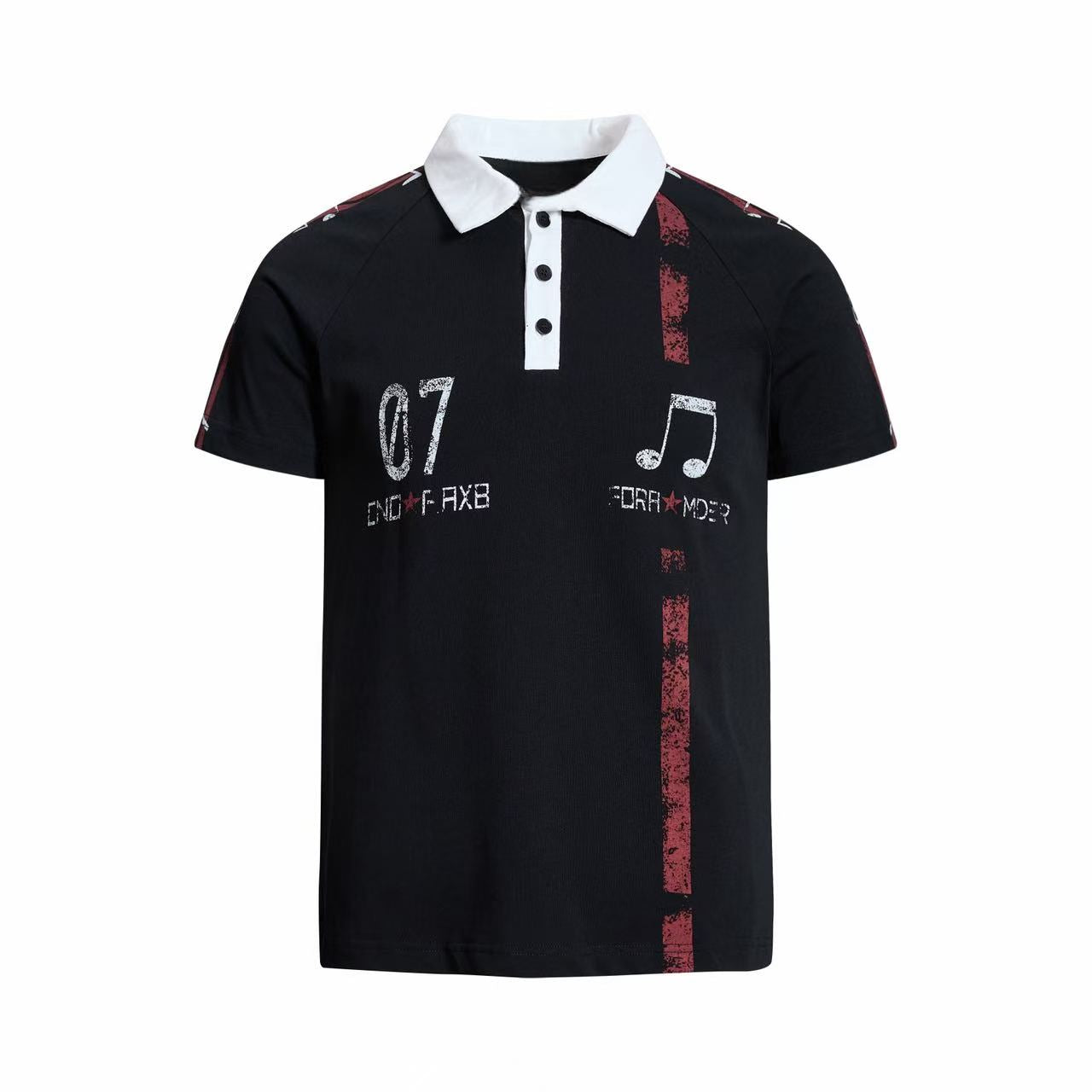 Men's Music Graphic Polo Shirt | Vintage Streetwear Style