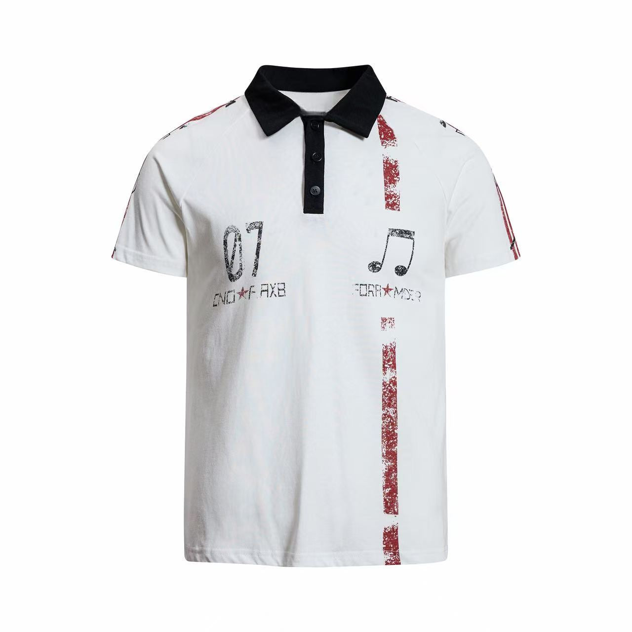 Men's Music Graphic Polo Shirt | Vintage Streetwear Style